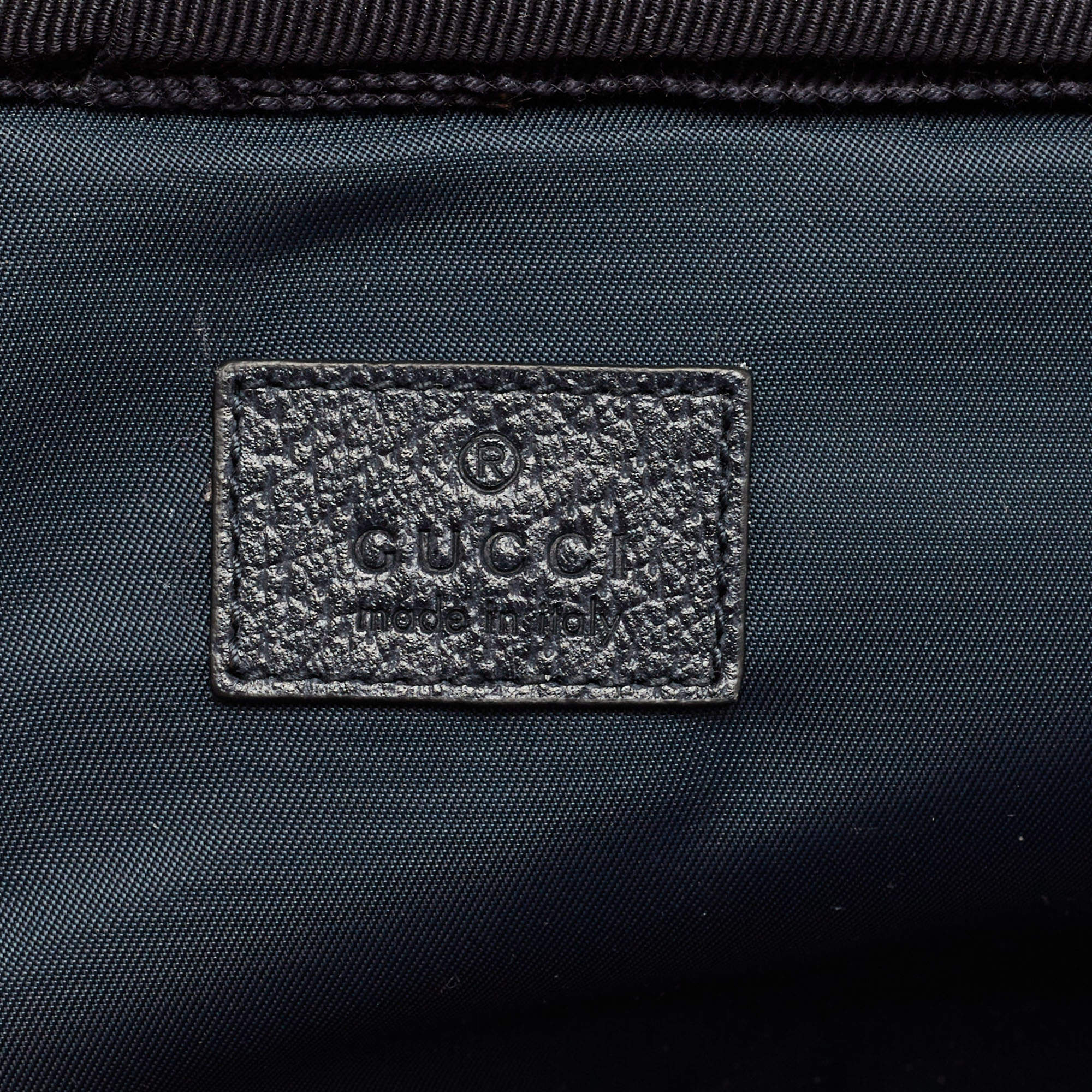GUCCI GG Supreme Monogram Web Large Savoy Trolley Suitcase Beige Blue  1198779