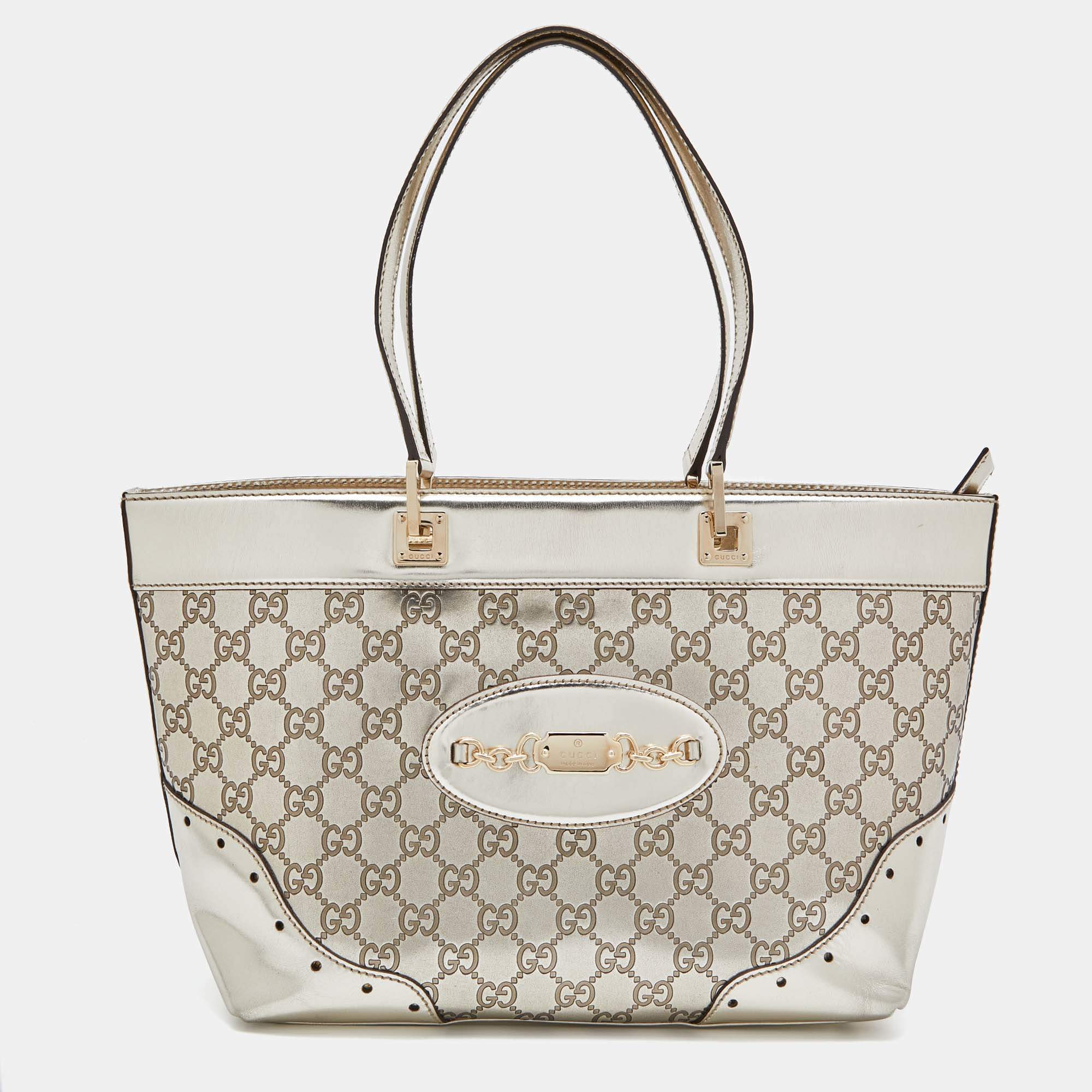 Gucci Guccissima Punch Leather shops Tote Bag