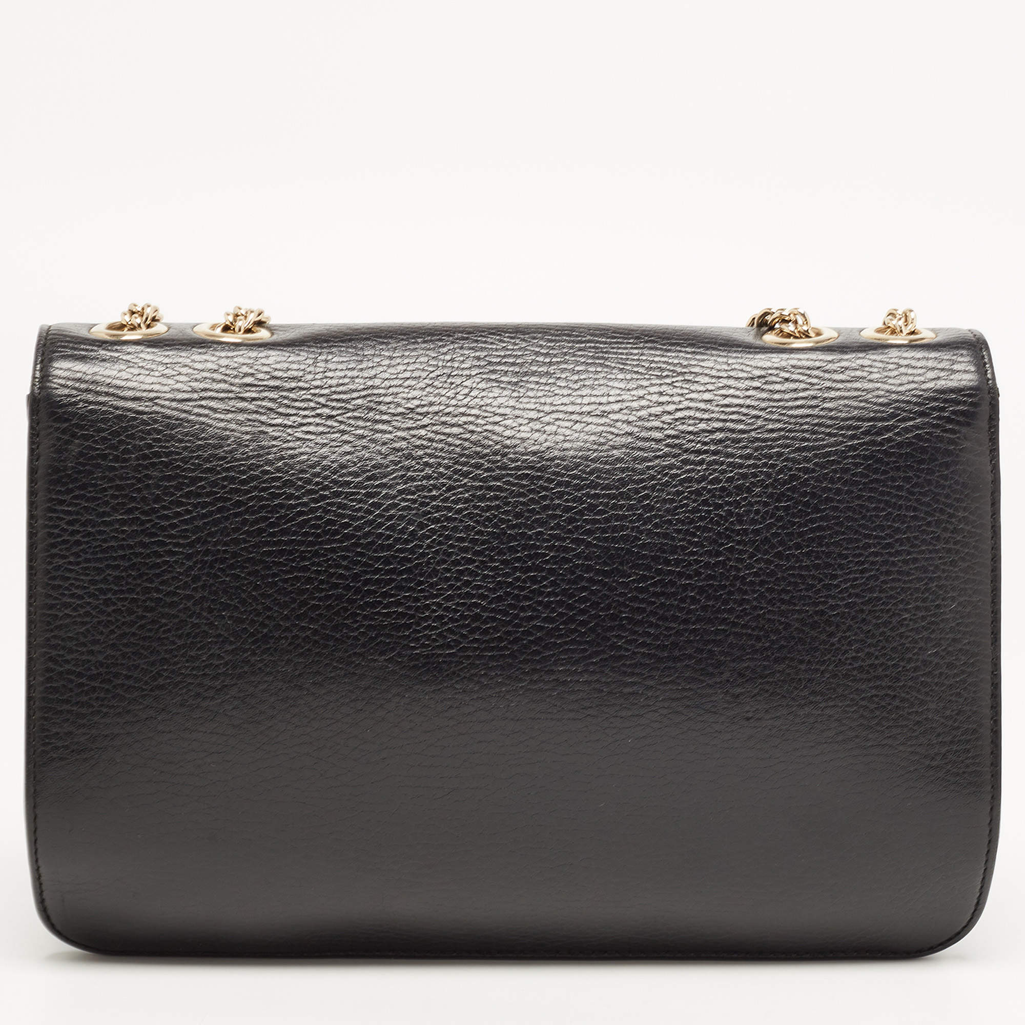 Interlocking leather handbag Gucci Black in Leather - 33650595