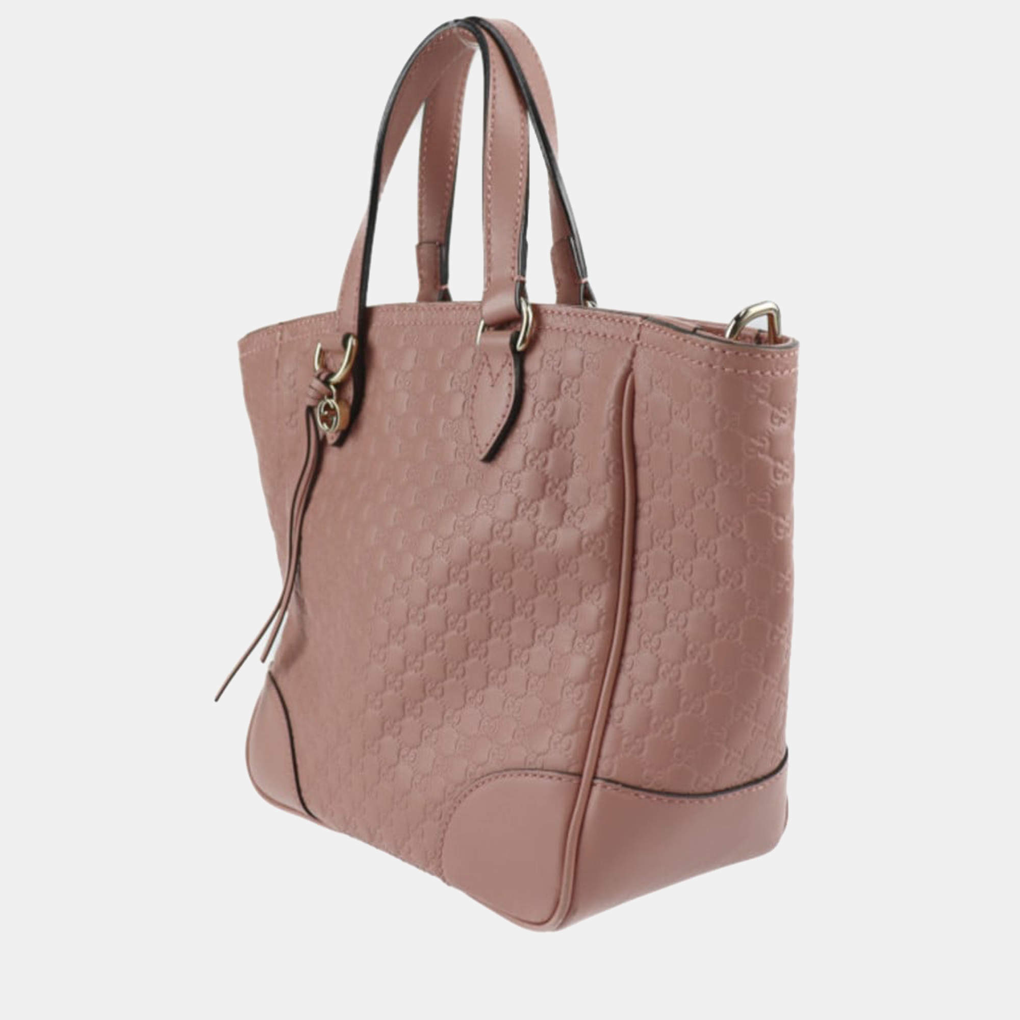 Gucci Guccissima Small Leather Tote Bag, Light Pink