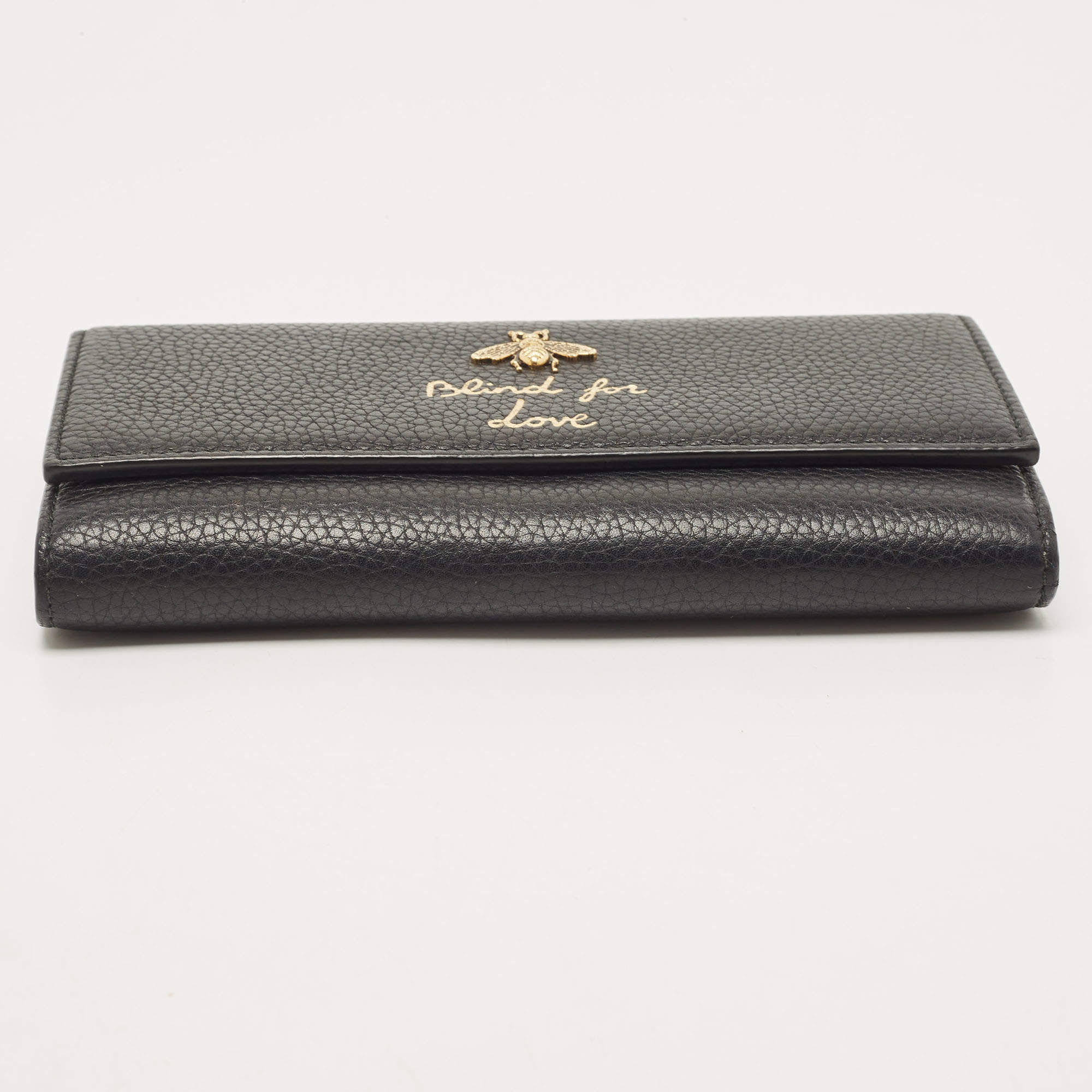 Gucci Animalier Leather Coin Wallet - Black