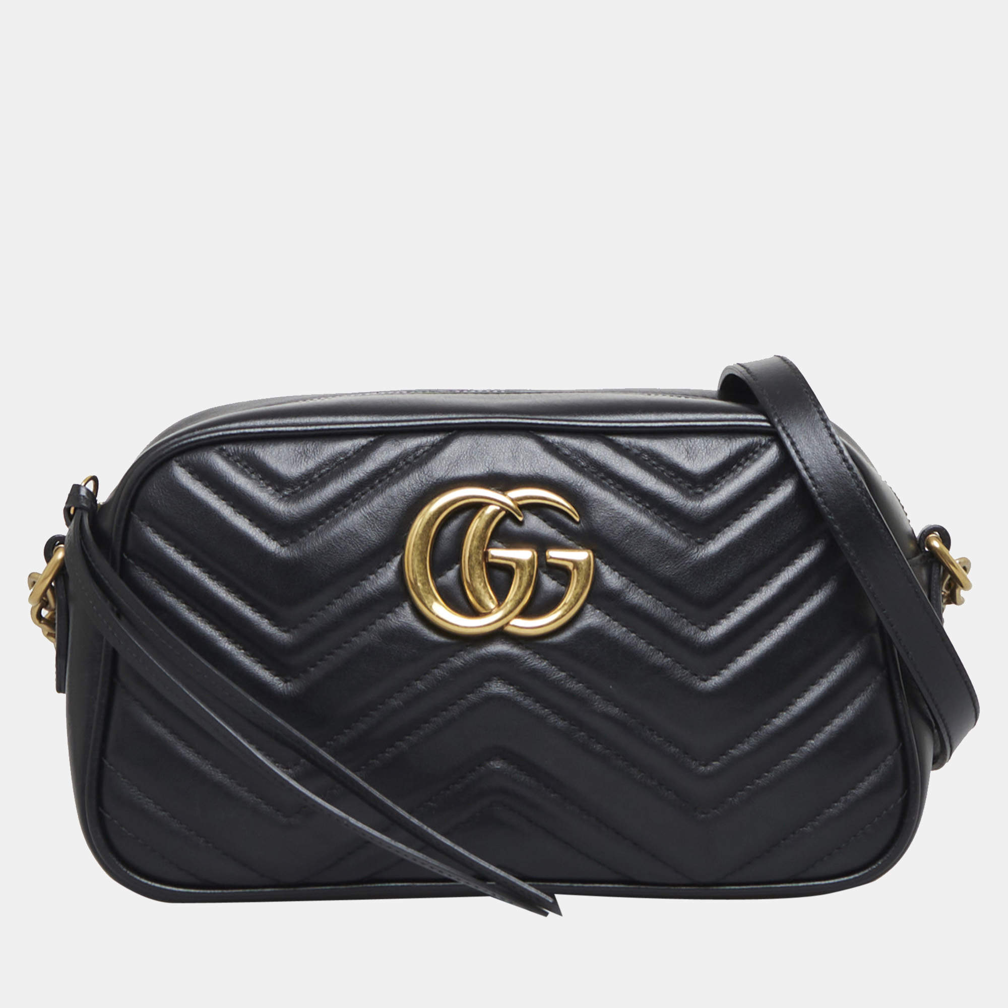 Gucci - GG Marmont Leather Cross-body Bag - Womens - Black