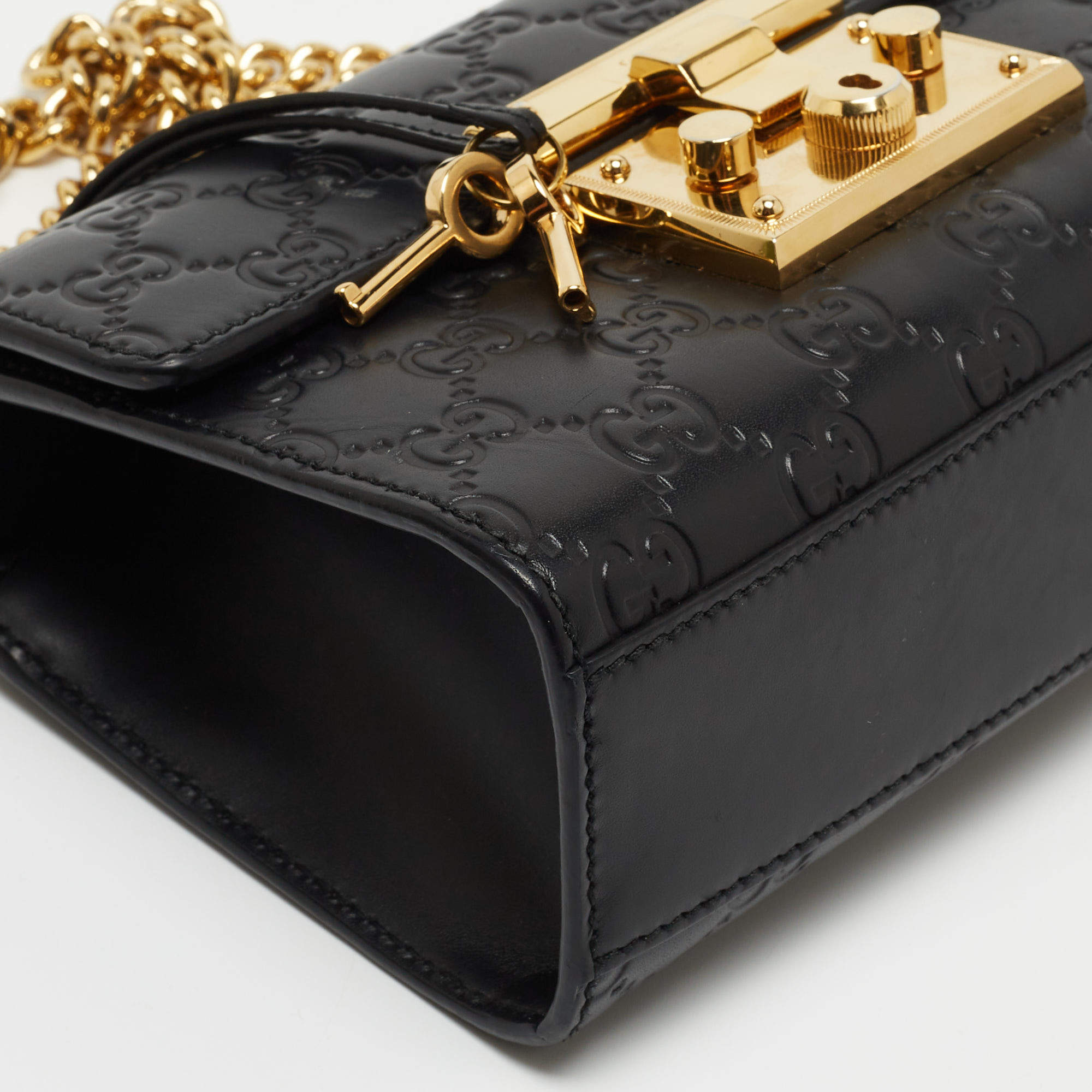 GUCCI GUCCISSIMA BLACK EMBOSSED LEATHER DUFFLE BAG – Caroline's Fashion  Luxuries