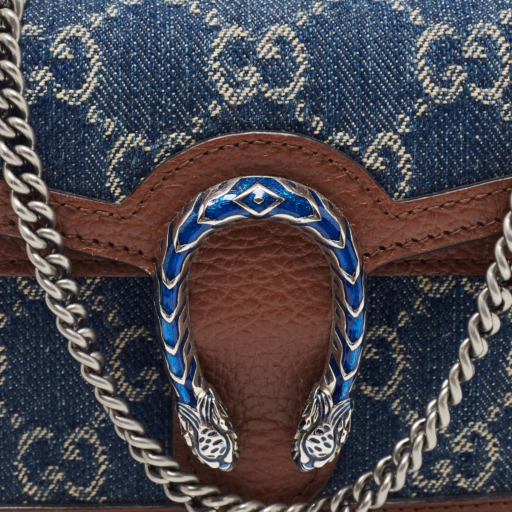 Gucci Dionysus Super Mini Denim Shoulder Bag