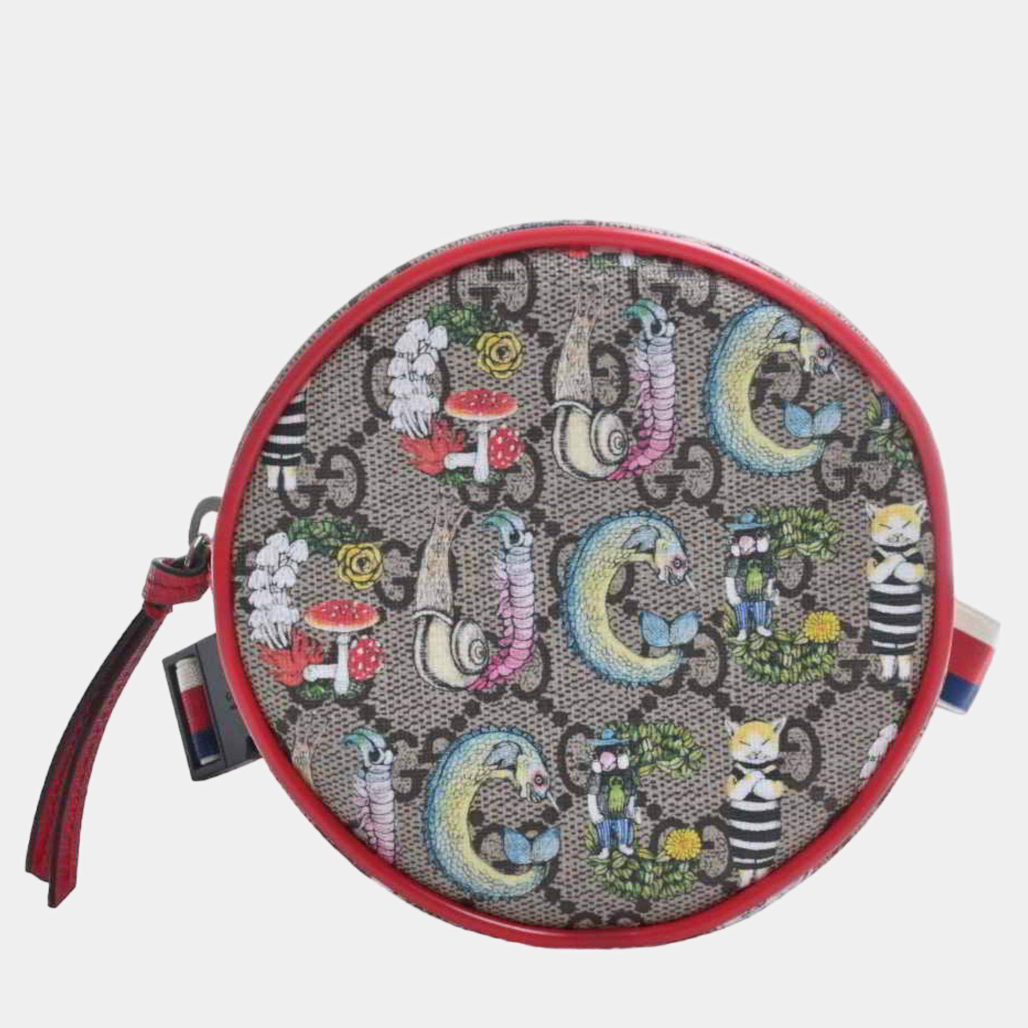 Gucci X Higuchi Yuko Collaboration Beige/Red Canvas GG Supreme