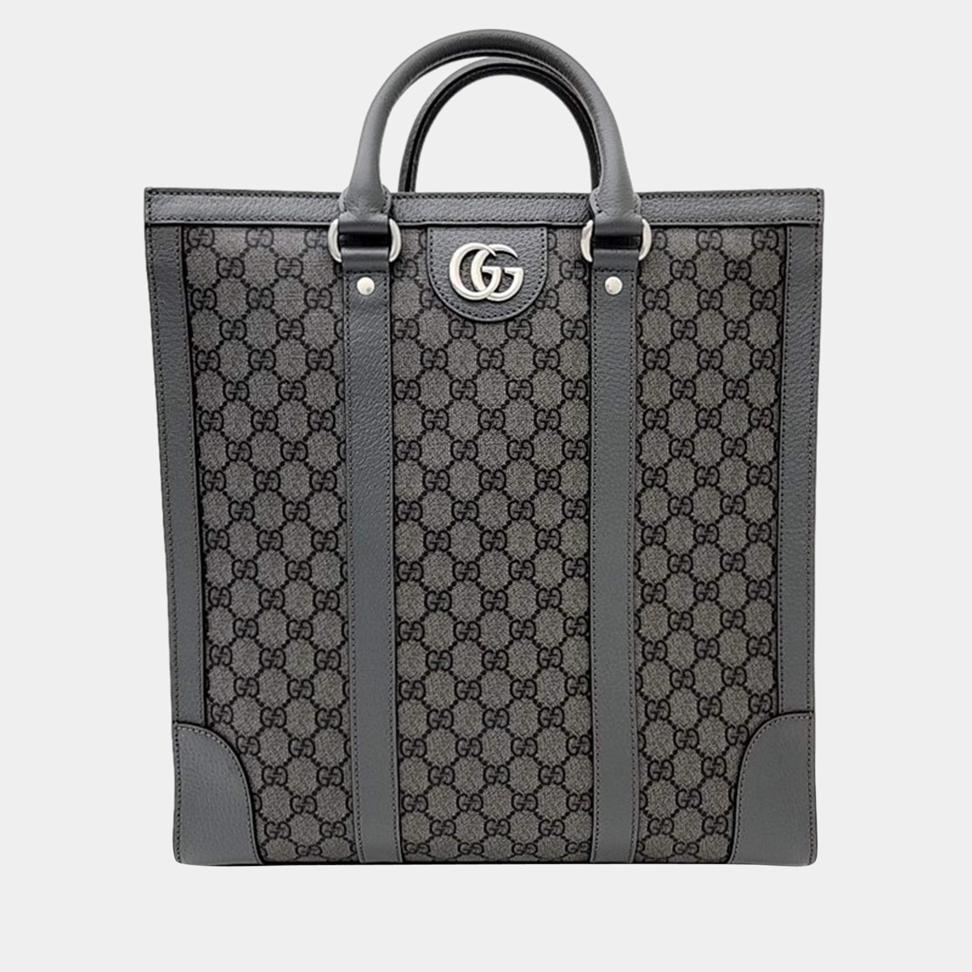 Gucci Ophidia Maxi Trolley Gg Canvas - Black