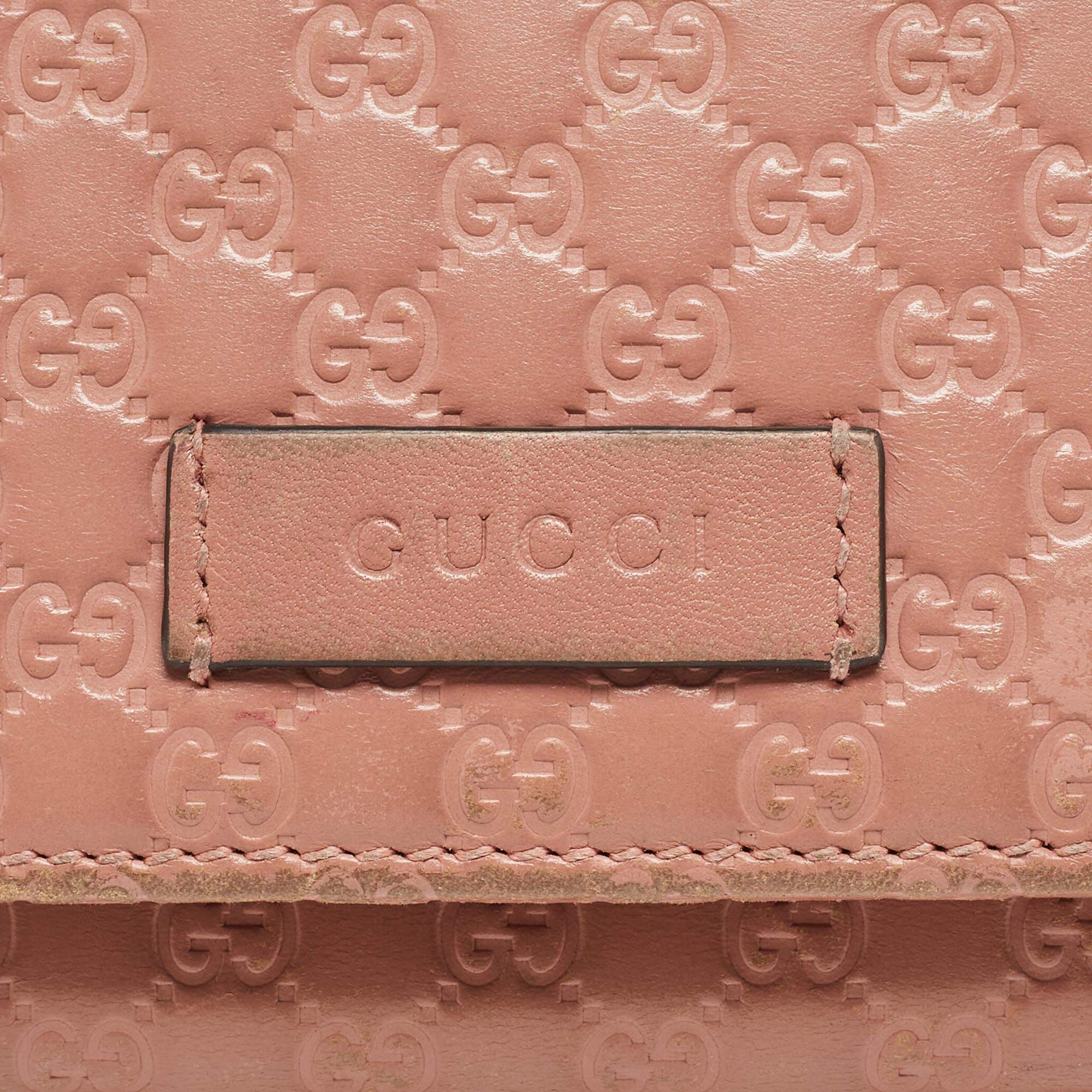 Gucci Microguccissima Continental Flap Wallet Pink in Leather with  Gold-tone - US