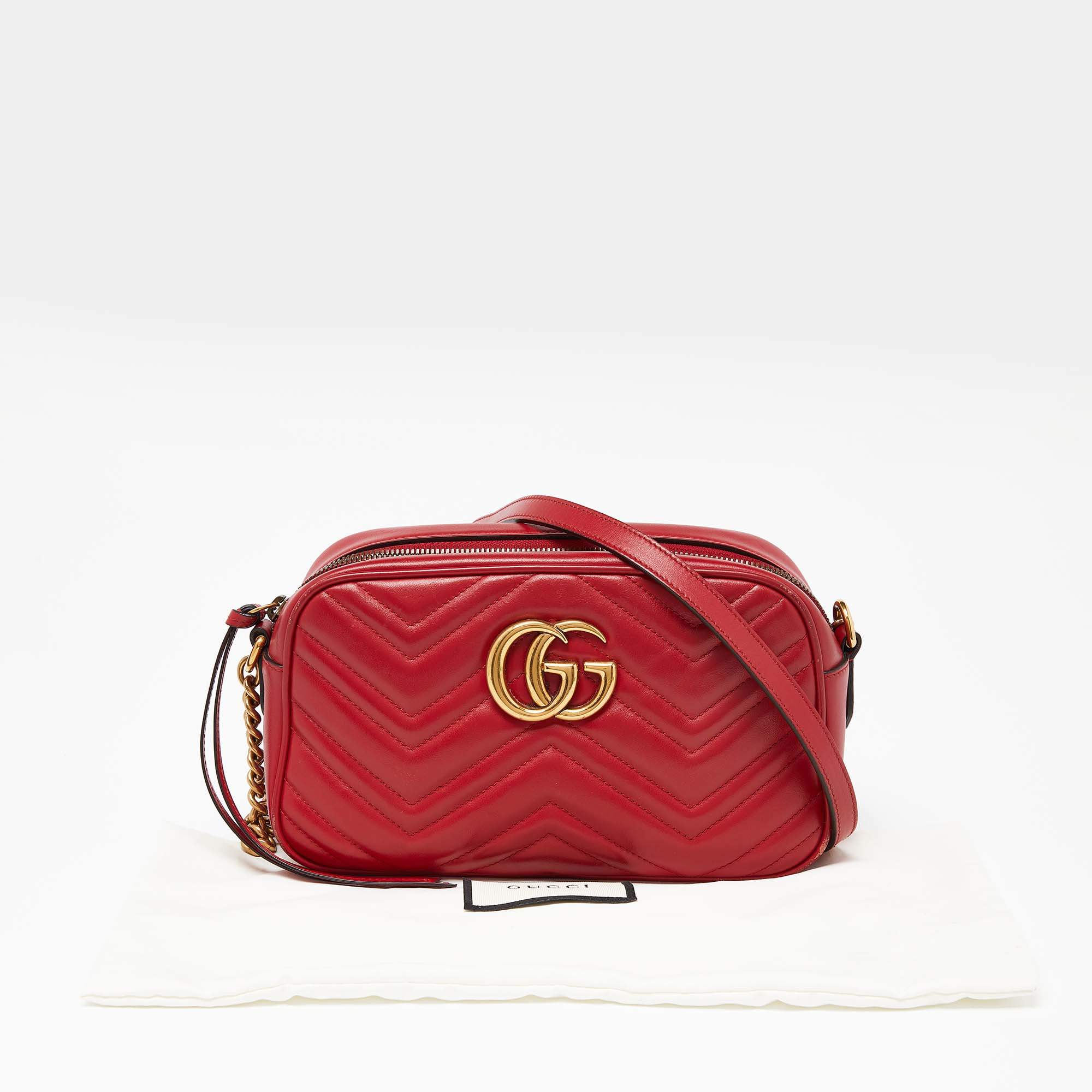 Gucci red clearance medium marmont bag