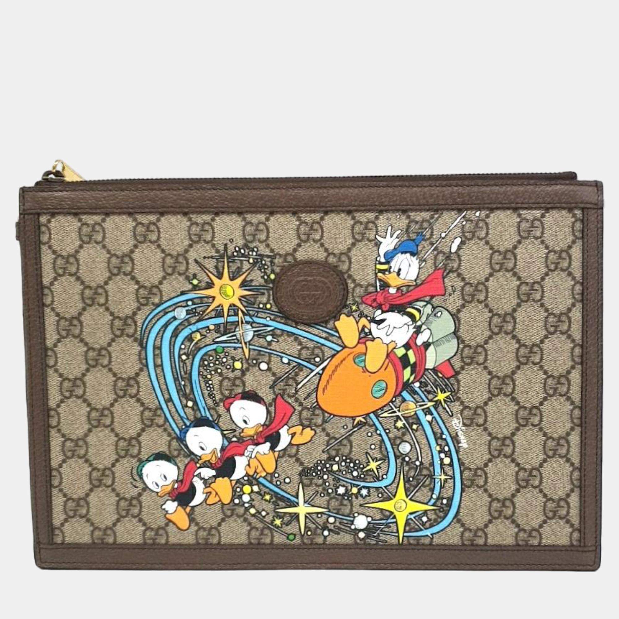 Pre Owned Gucci Beige Clutch Bag