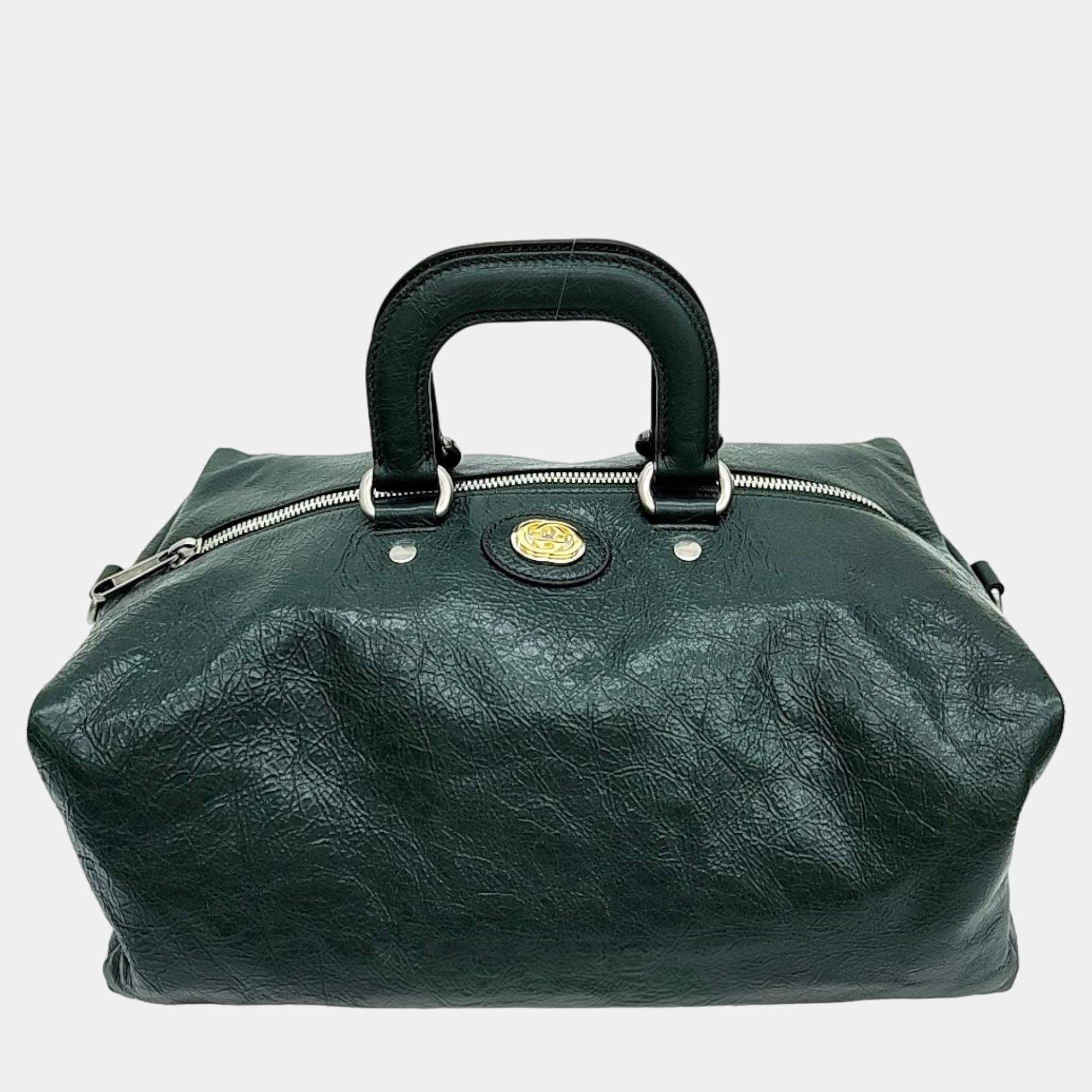 Pre Owned Gucci Soft Leather Tote Bag (587866)