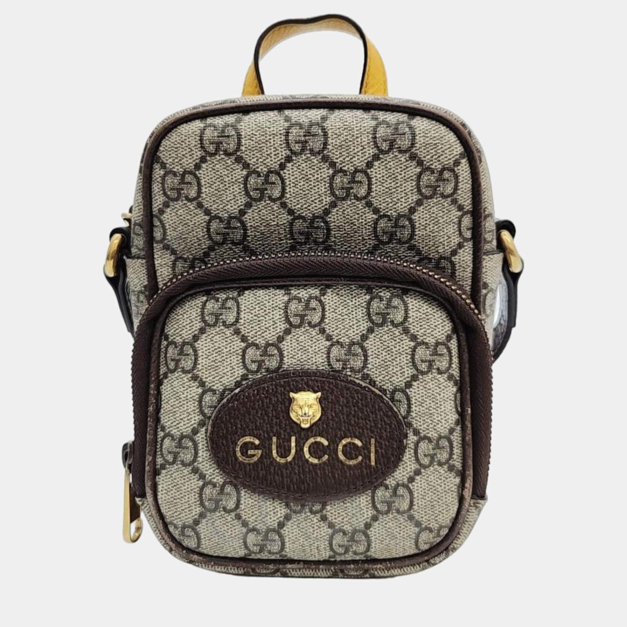 Gucci Brown GG Canvas Vintage Mini Bag 