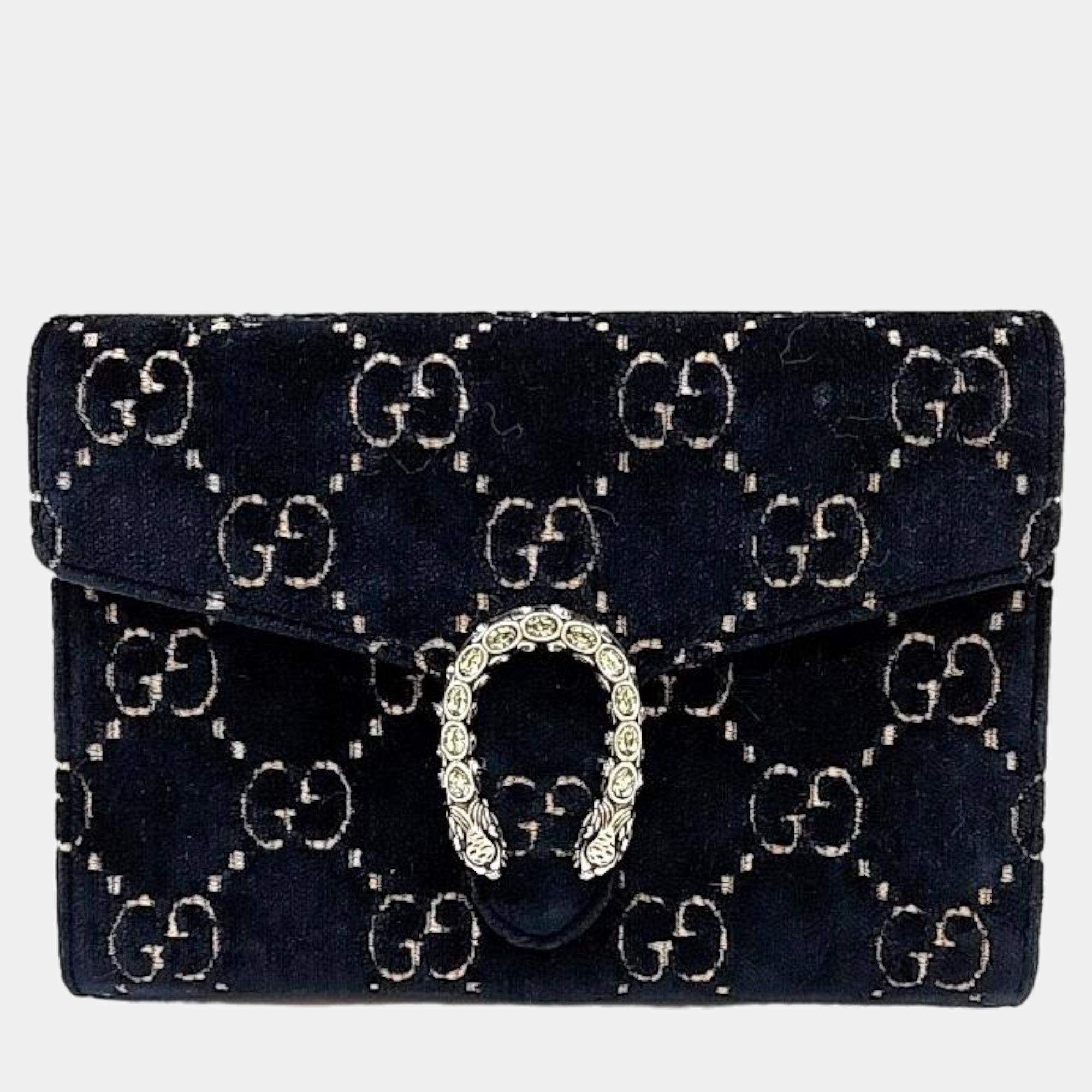 Pre Owned Gucci Velvet Dionysus Mini Chain Bag
