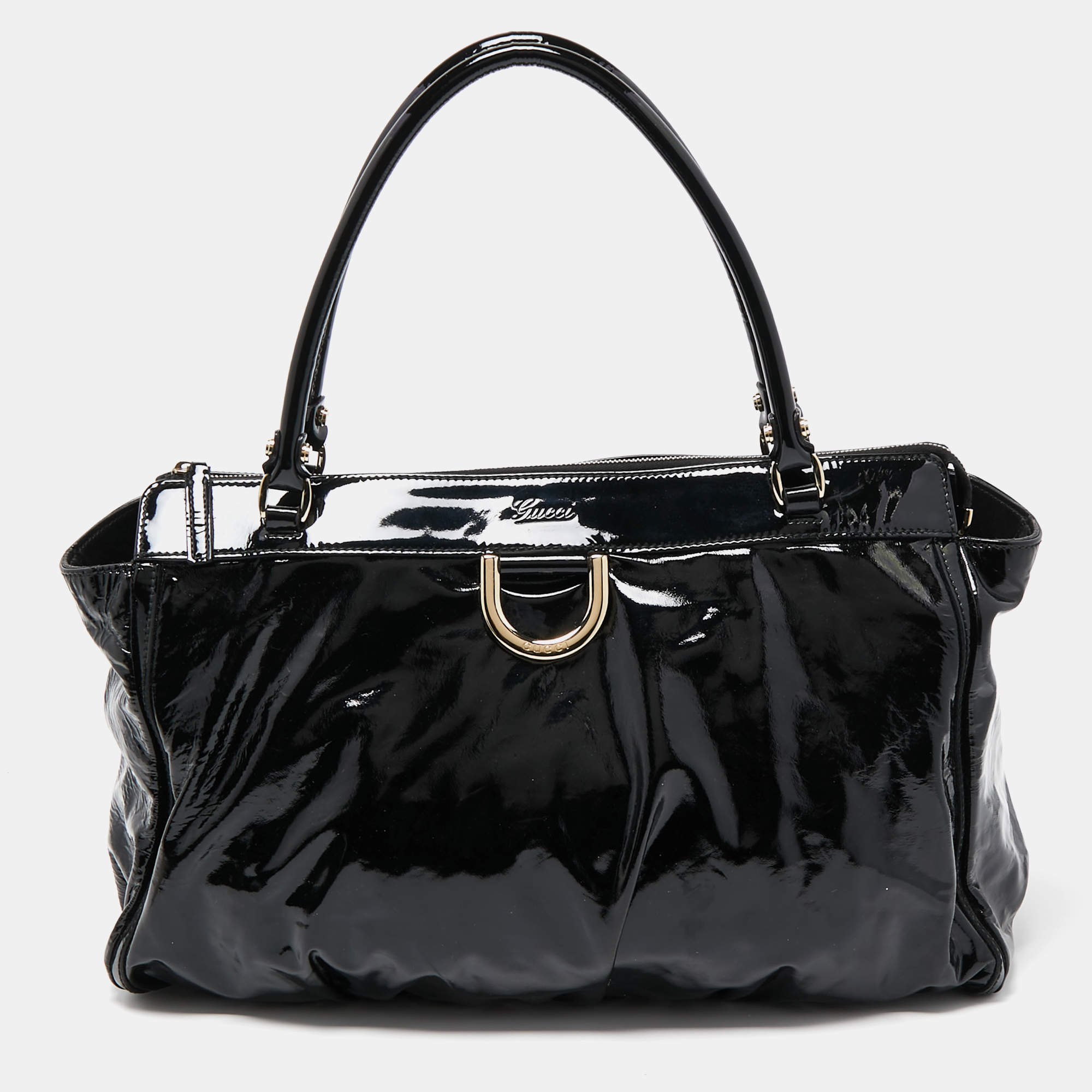 Black patent 2024 handbags cheap