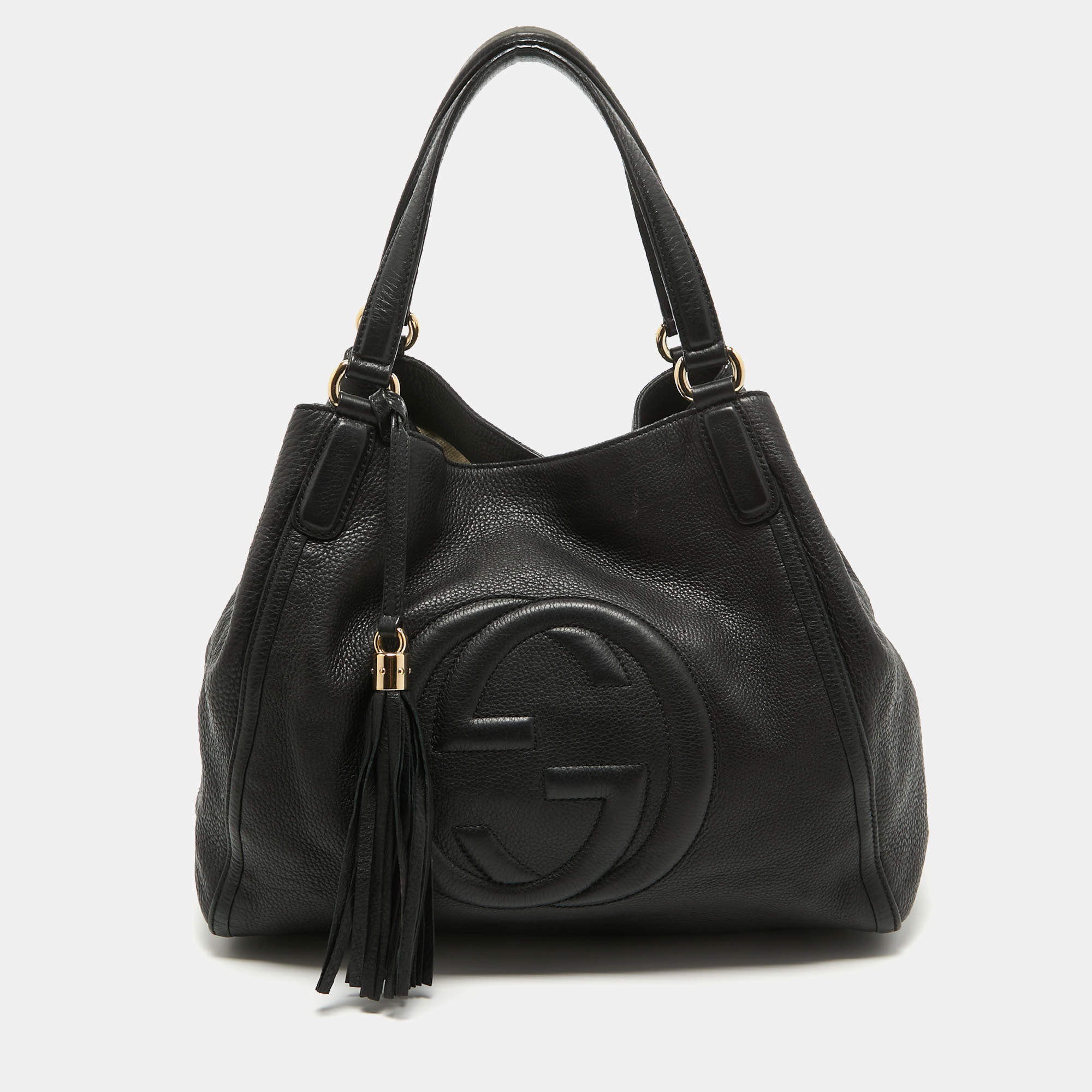 Gucci Black Leather Medium Soho Shoulder Bag