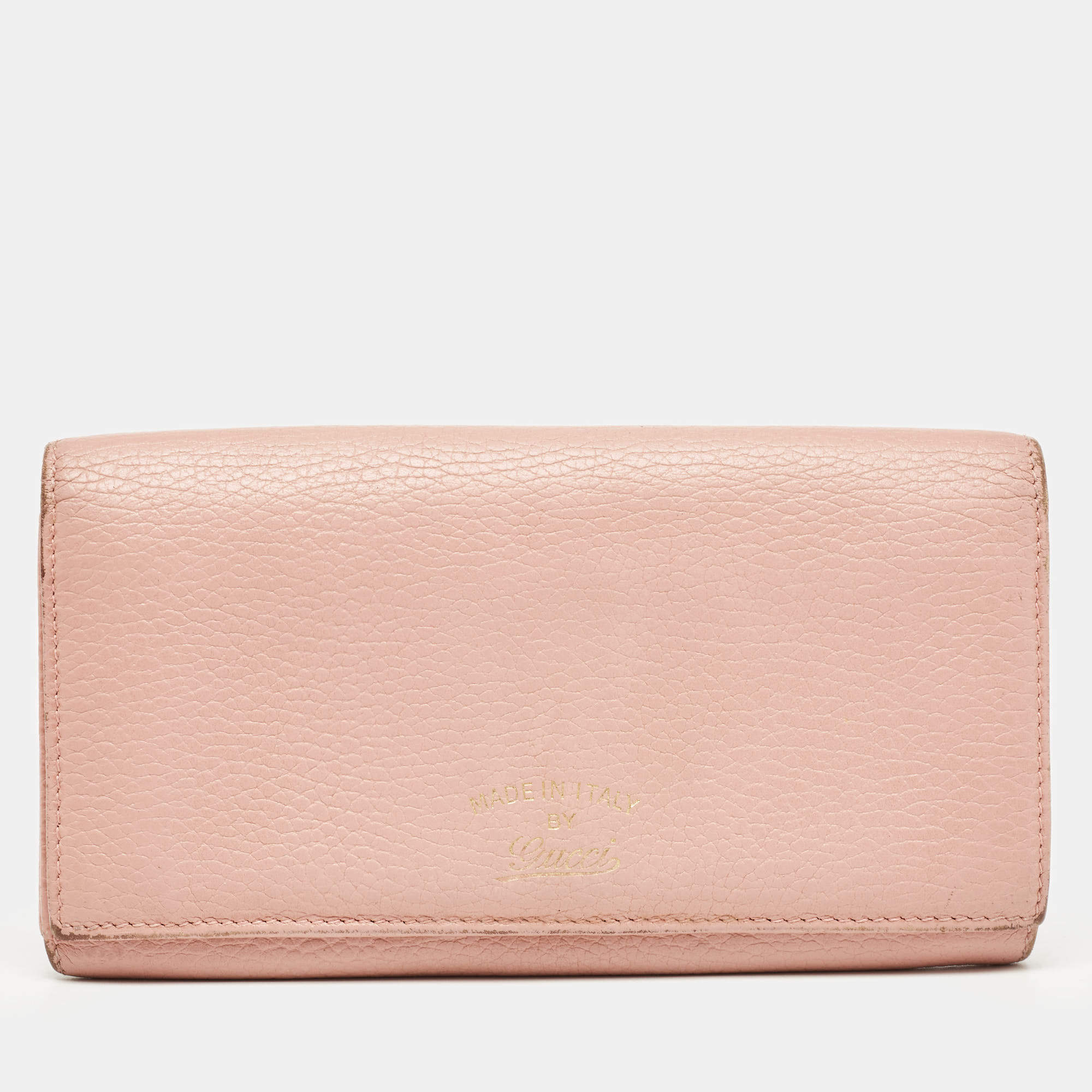 Gucci  Old Rose Leather Swing Continental Wallet