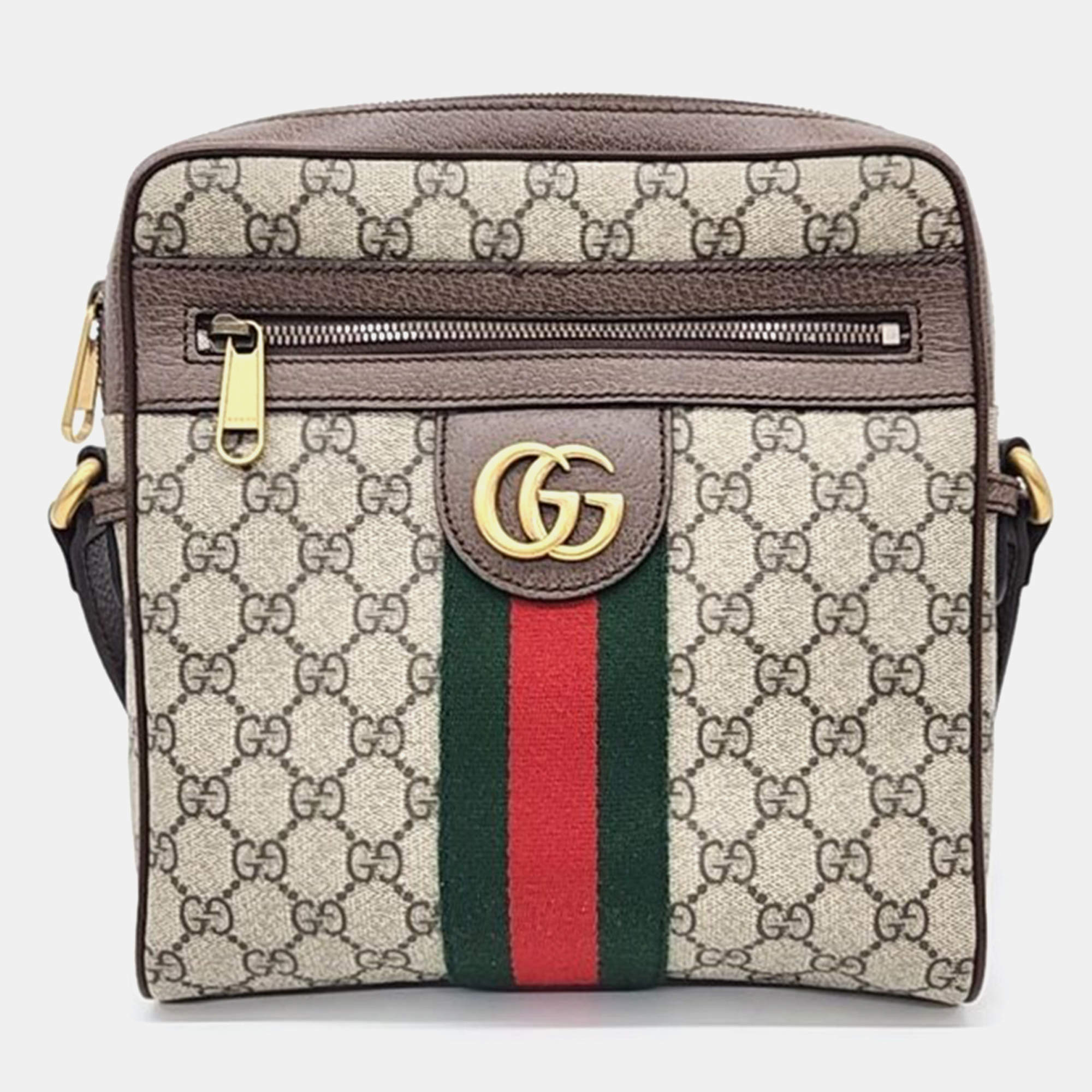 Gucci Beige GG Canvas Small Ophidia Messenger Bag Gucci | The Luxury Closet