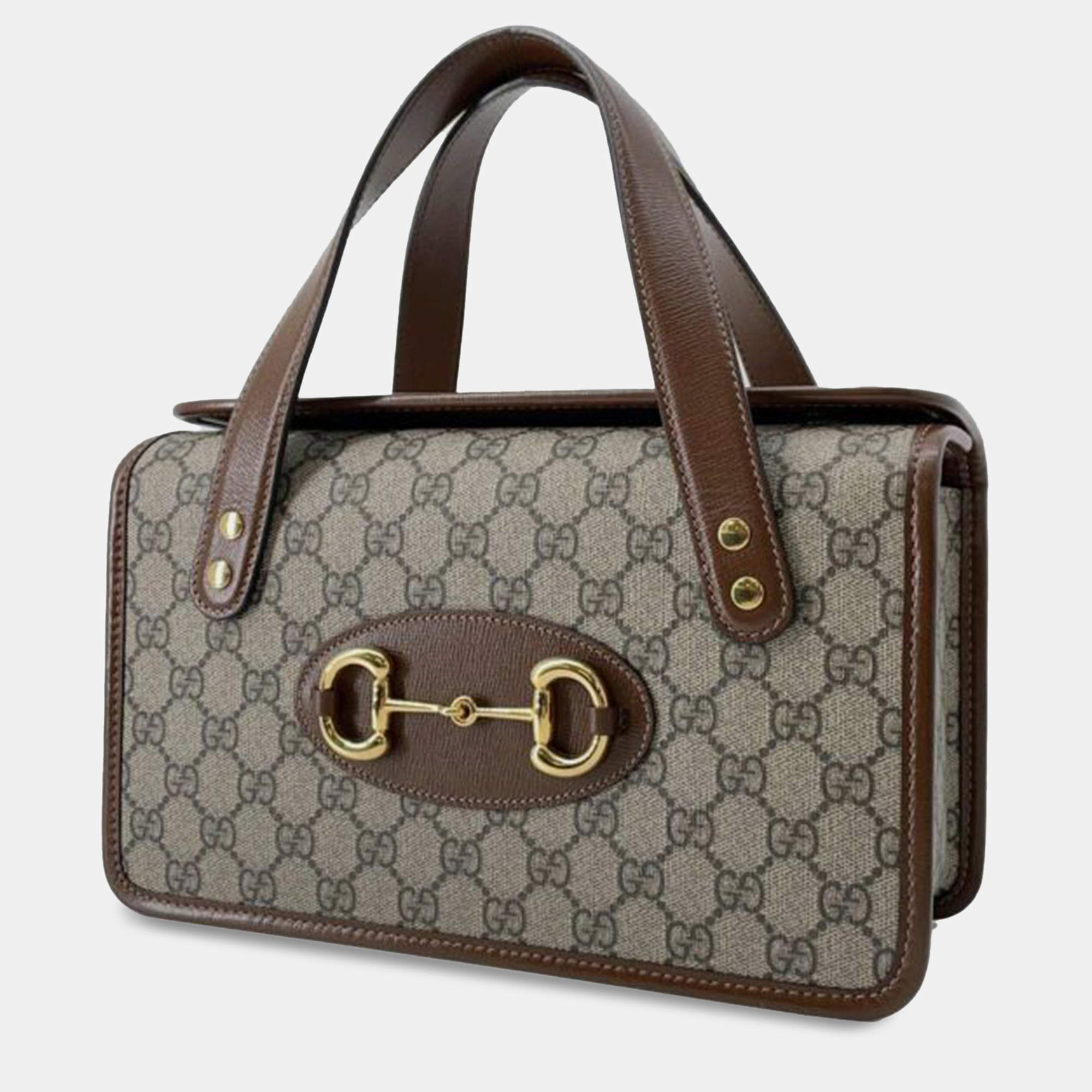 Gucci Small GG Supreme Horsebit 1955 Top Handle