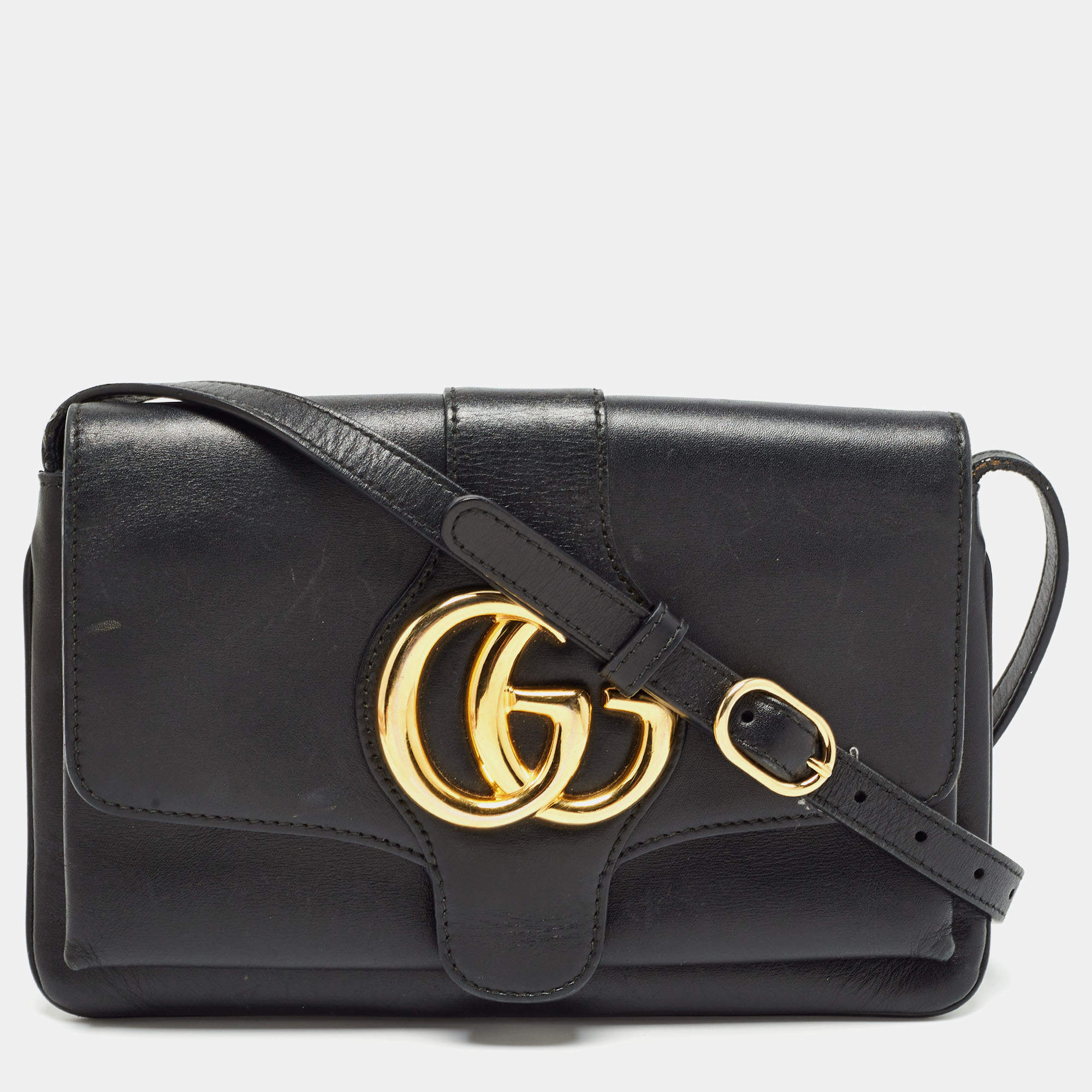مملوكة مسبقًا Gucci Black Leather Small Arli Shoulder Bag