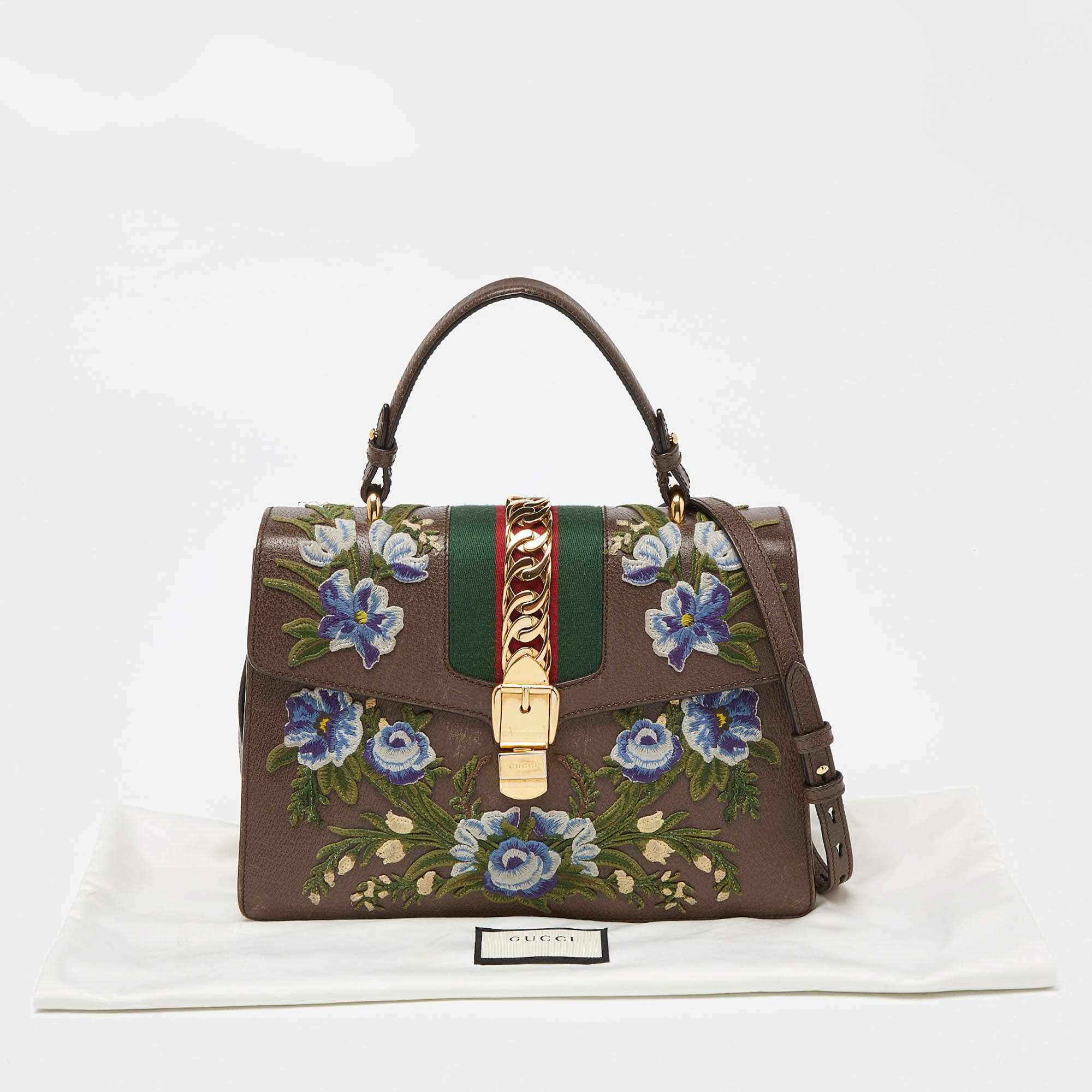 Gucci sylvie embroidered fashion