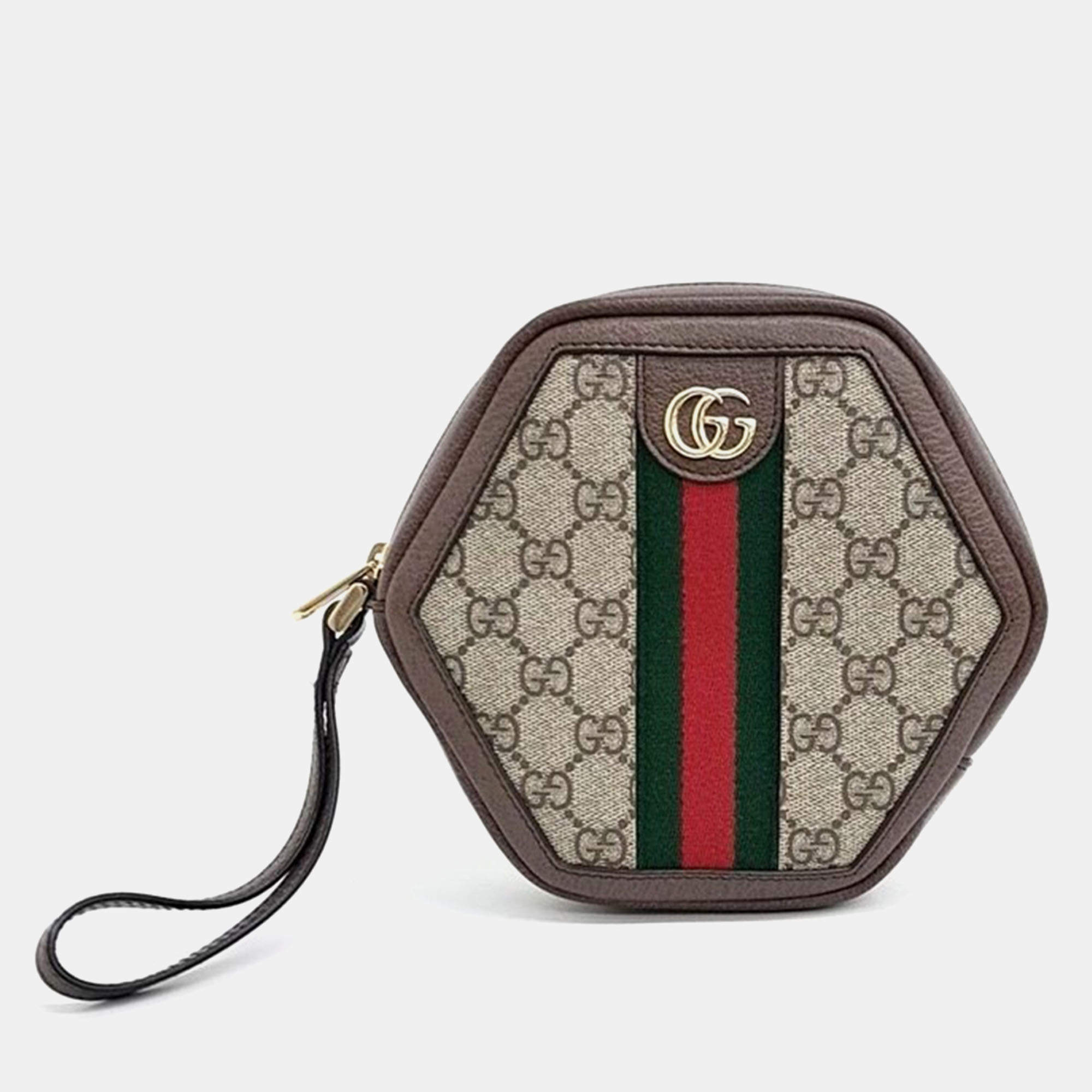 Gucci Multicolor Canvas Ophidia GG Supreme Pouch Bag