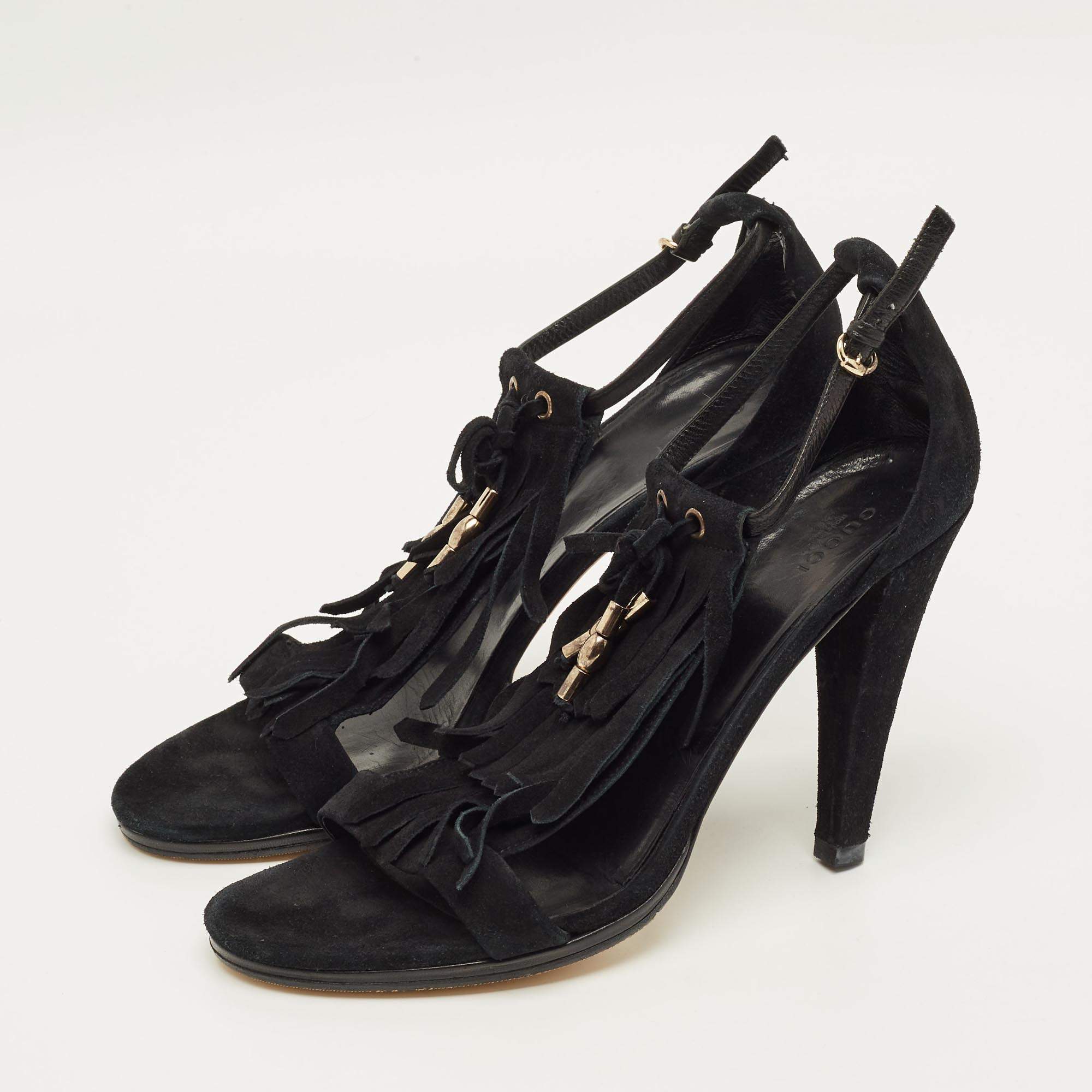 Gucci Black Perforated GG Rubber Platform Mules Size 37 Gucci | TLC US