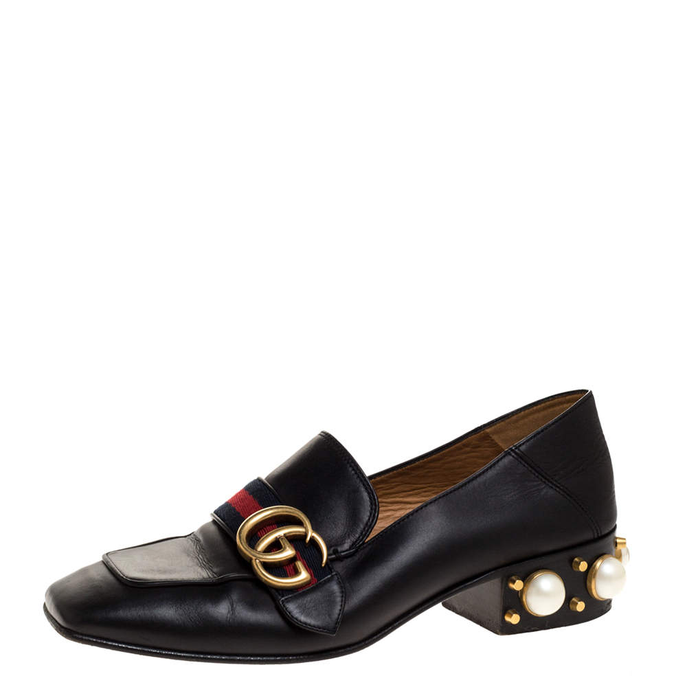 gucci shoes with pearls on heels