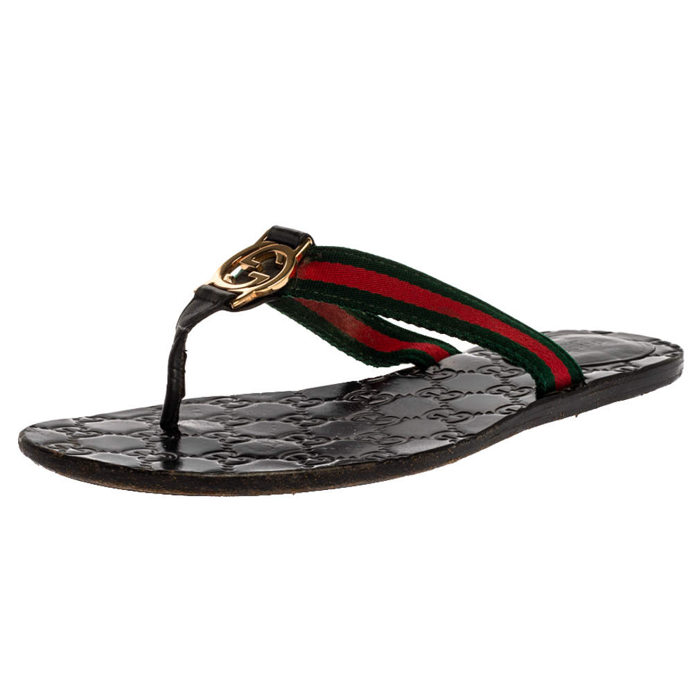 gucci flat black shoes
