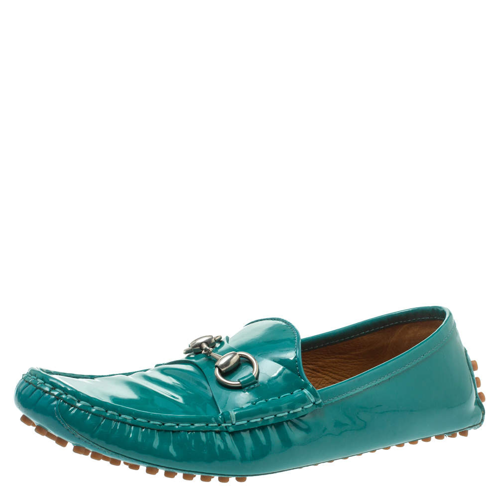 ローファー・オックスフォード GUCCI GREEN PATENT LEATHER LOAFER-STYLE PUMPS Gucci Gucci Green Patent Leather Loafer-Style Pumps | Grailed