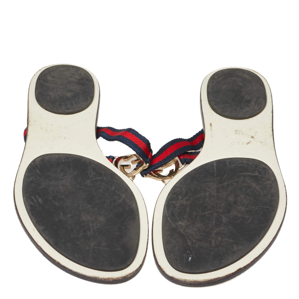 Gucci Kika Web Thong Sandals