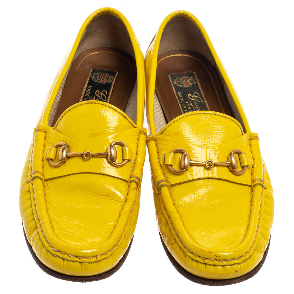 gucci yellow loafers