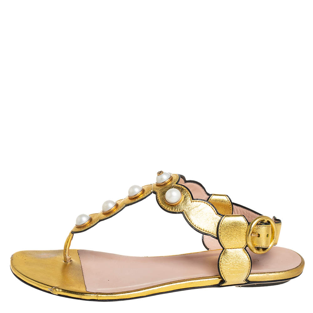 GUCCI Moritz embellished denim-jacquard slingback sandals | NET-A-PORTER