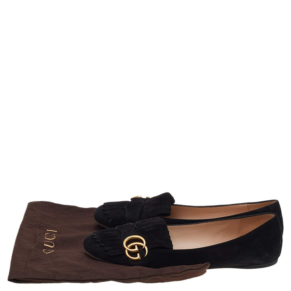 Gg marmont fringe on sale flat