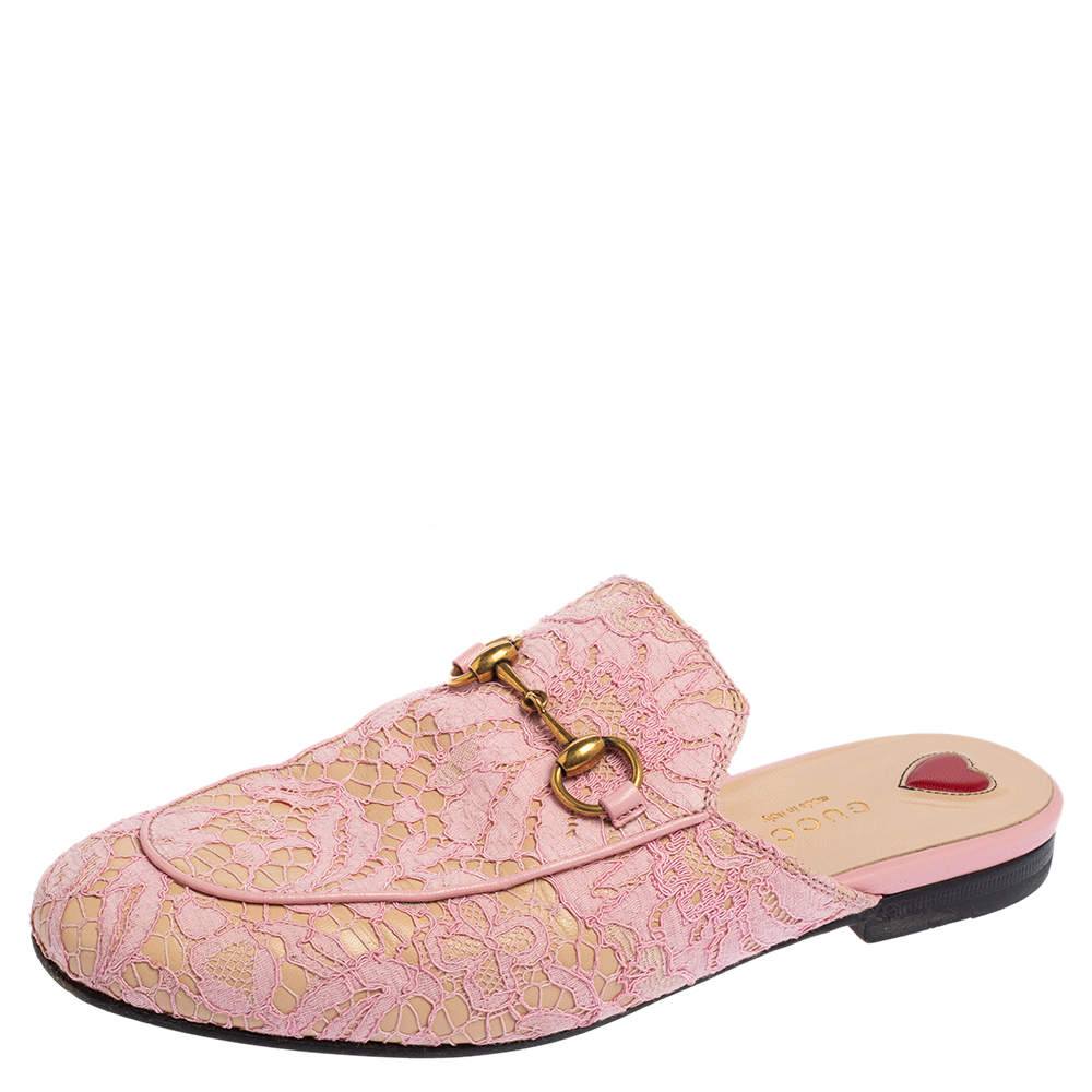 pink gucci mules