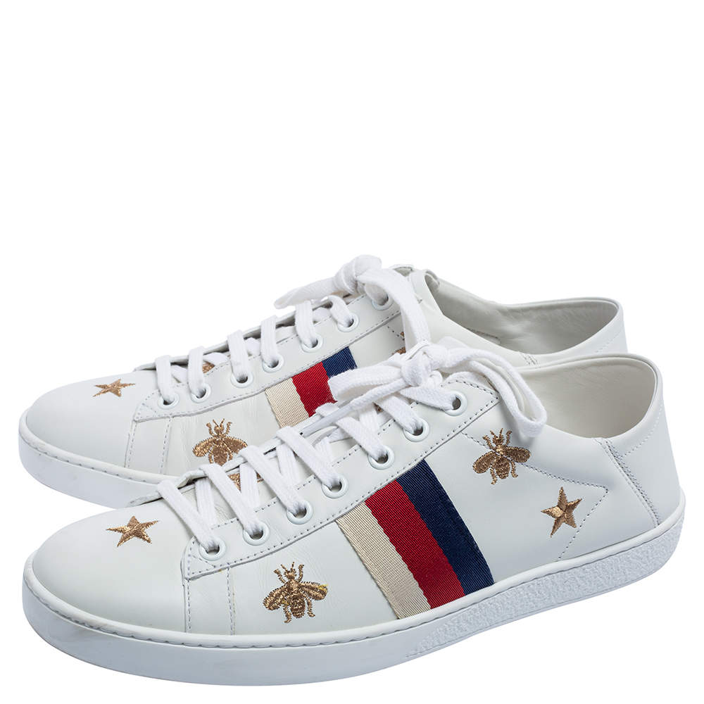 Gucci Ace Bees and Stars Sz 9.5 Embroidered Low-top