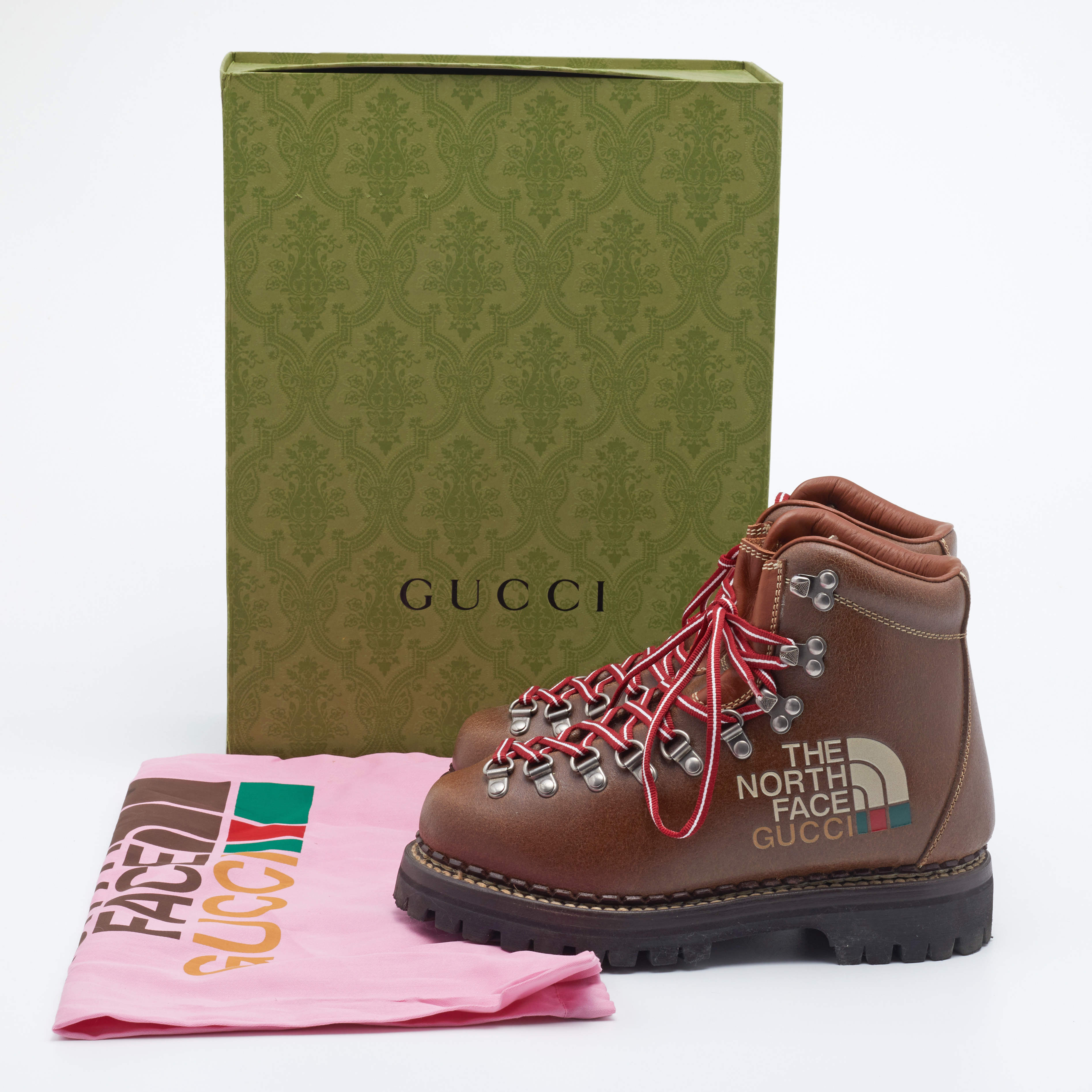 Gucci, Shoes, Gucci X The North Face Mens Hiking Boots Leather Black