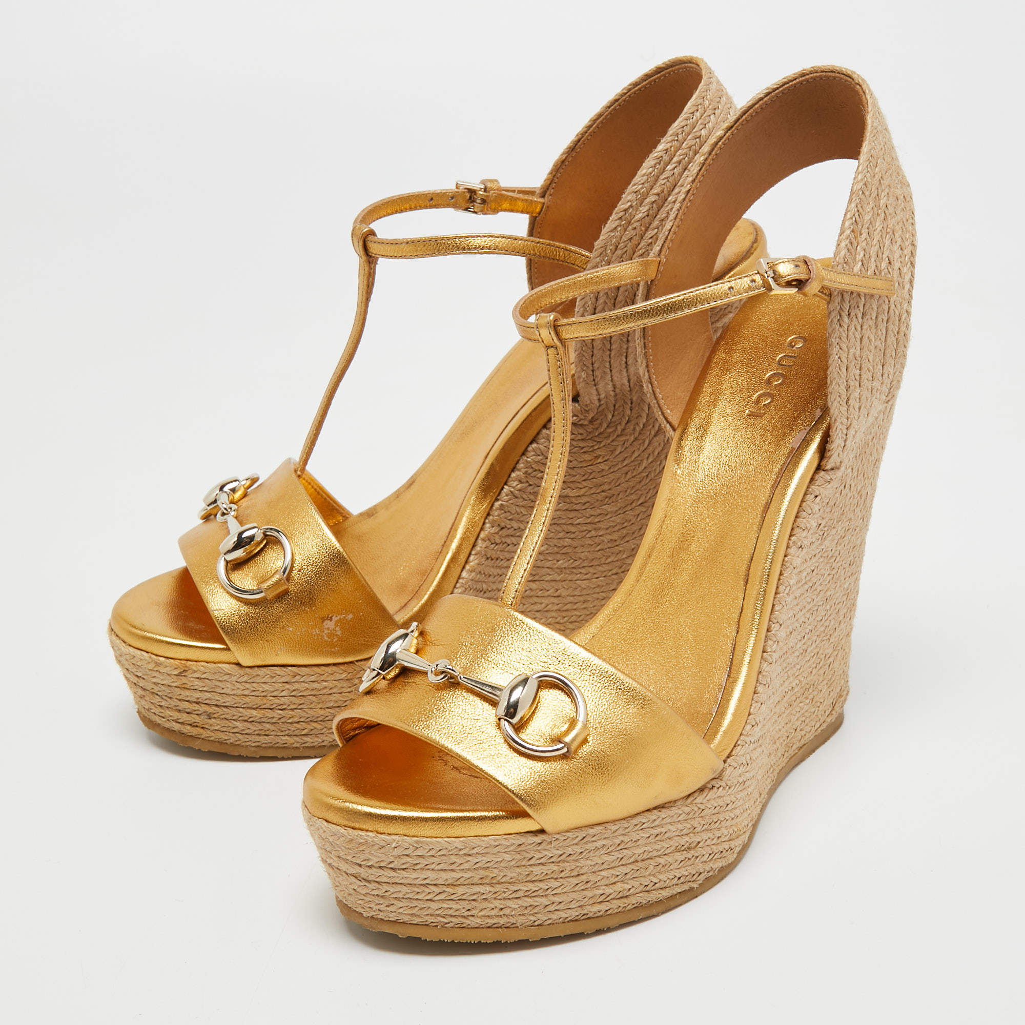 Gucci horsebit clearance wedges