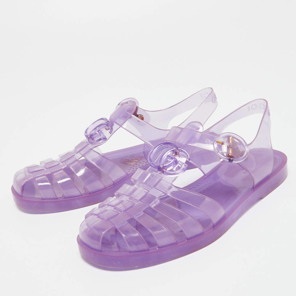 Purple store jelly sandals