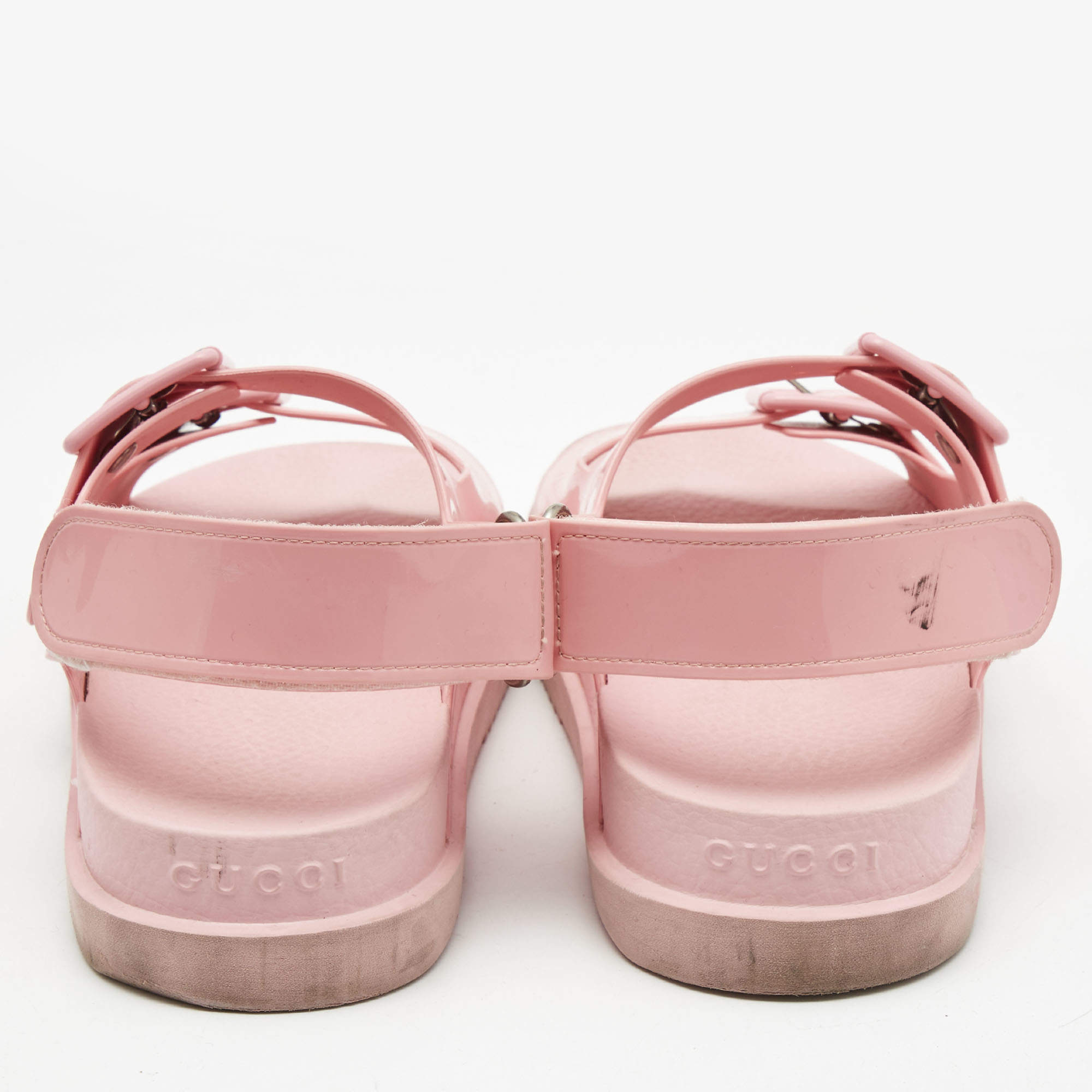 Gucci Pink PVC Isla Slingback Double Sandals Size 39 Gucci | TLC