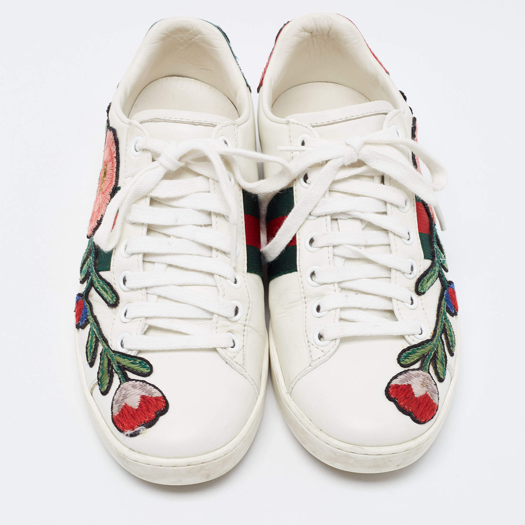 White Women's Ace Embroidered Sneaker