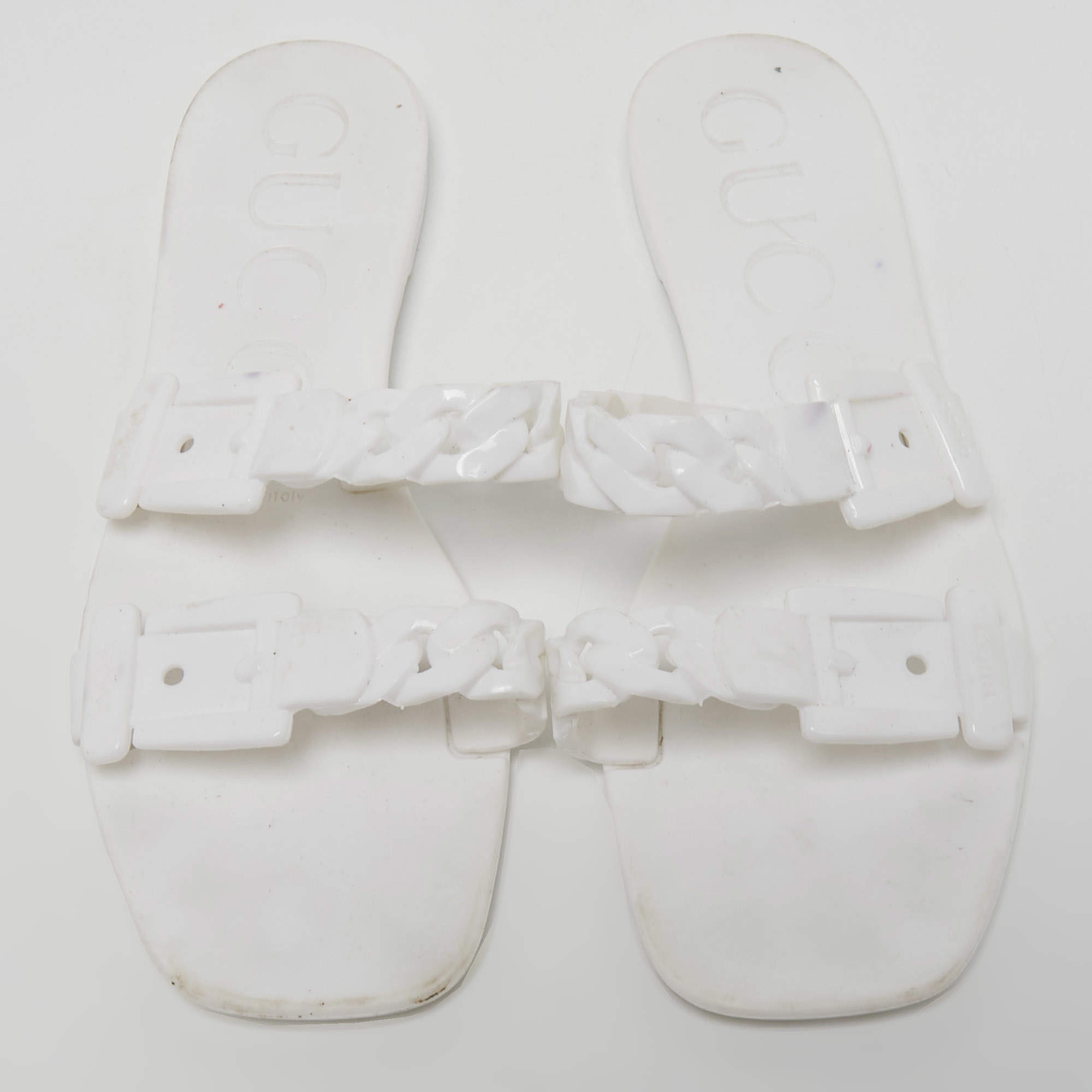 Gucci rubber slides online womens