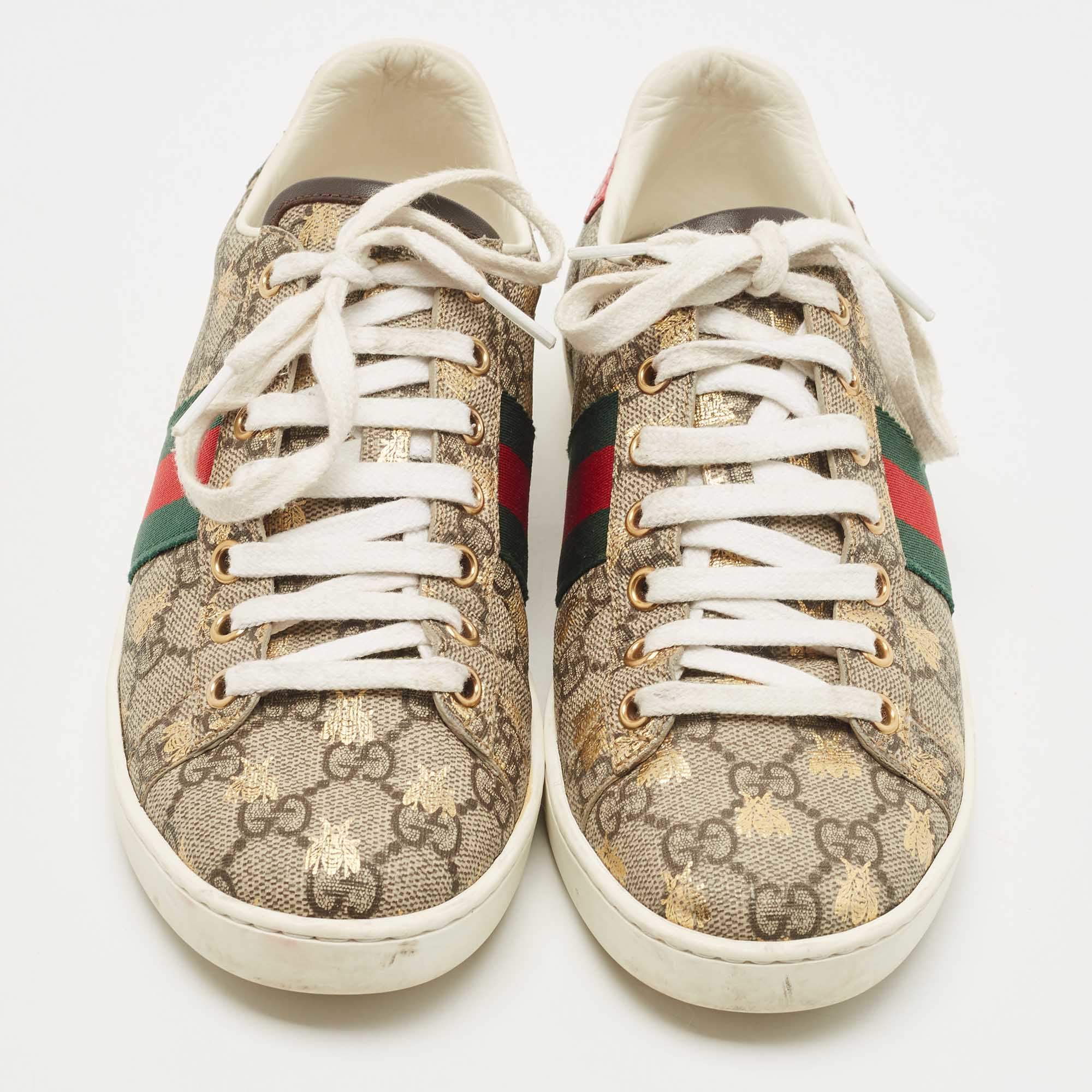 Gucci Women's Ace GG Supreme Sneaker with Bees