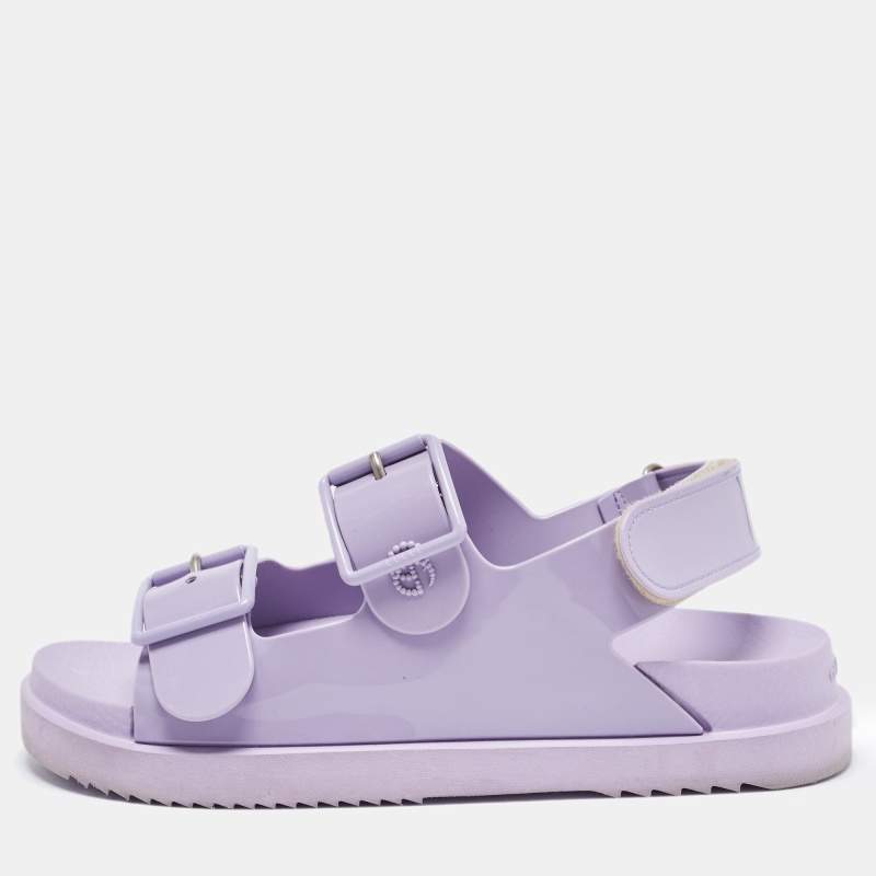 Gucci Purple Rubber Sandals Size 37