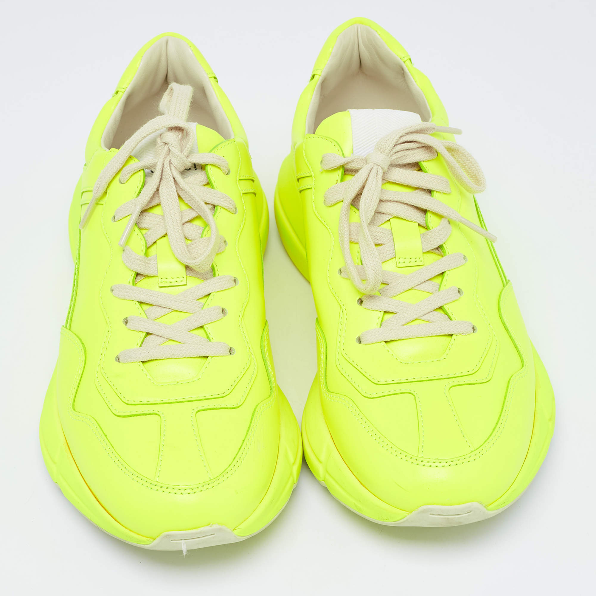 Neon yellow gucci sneakers deals