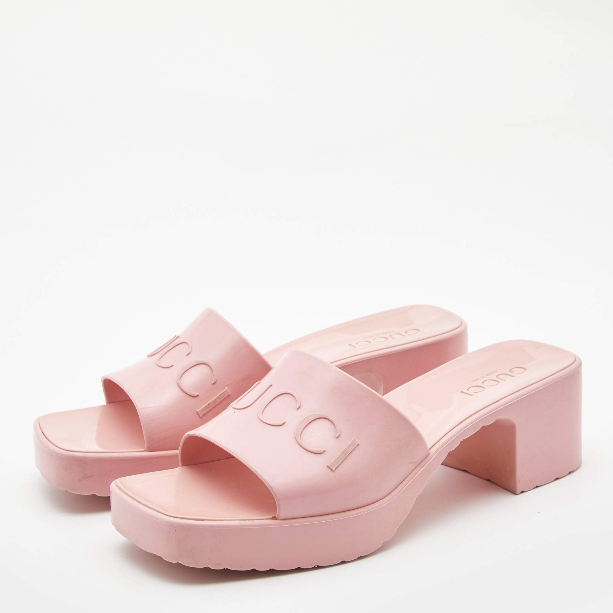 Ⓖⓤⓒⓒⓘ LOGO Sandals Pink 8.5 newest (39)