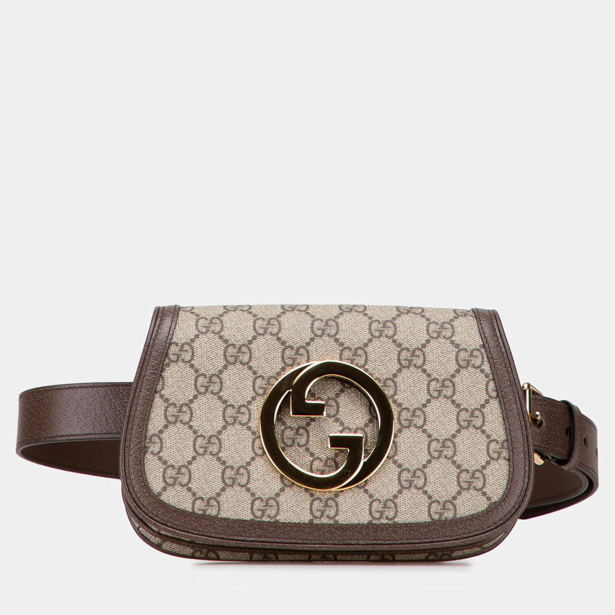 Pre Owned Gucci Brown GG Supreme Blondie Belt Bag