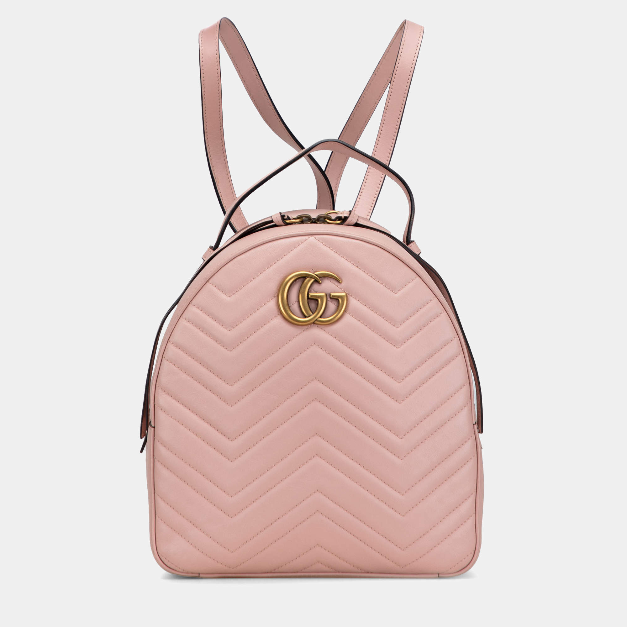 Pre Owned Gucci Small GG Marmont Matelasse Leather Backpack