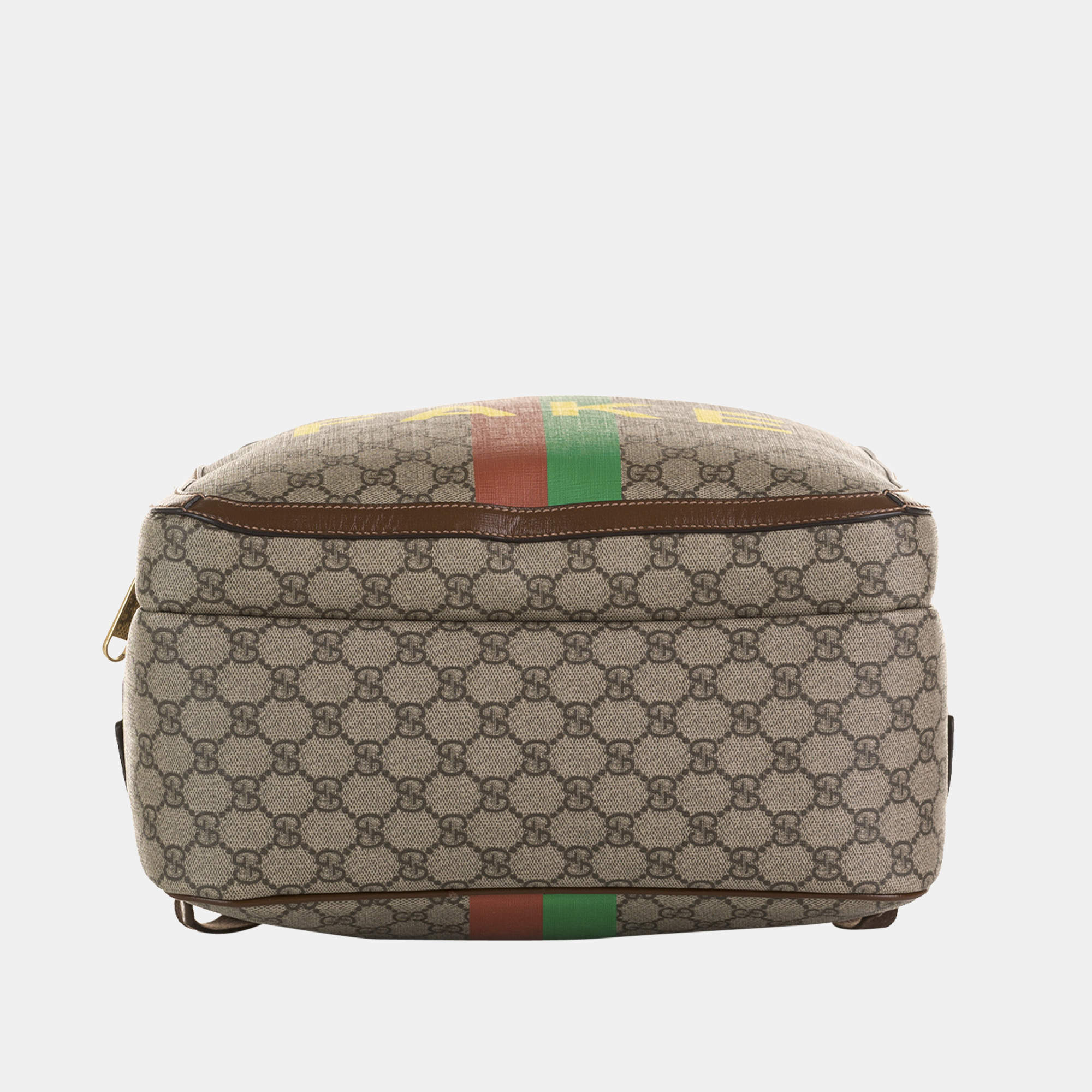 Gucci Medium GG Supreme Fake/Not Backpack Brown