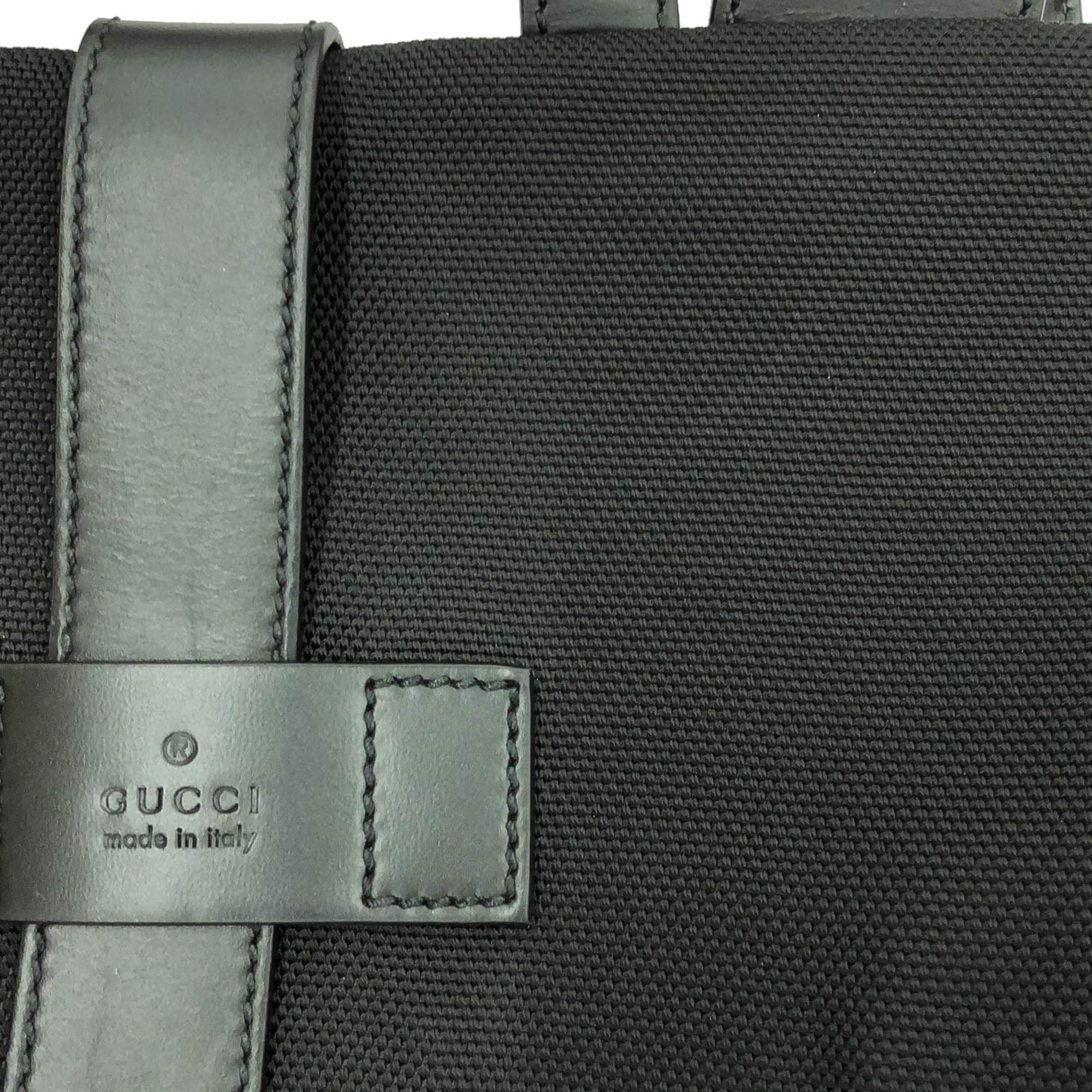 Gucci Web Fold Over Techno Backpack Black