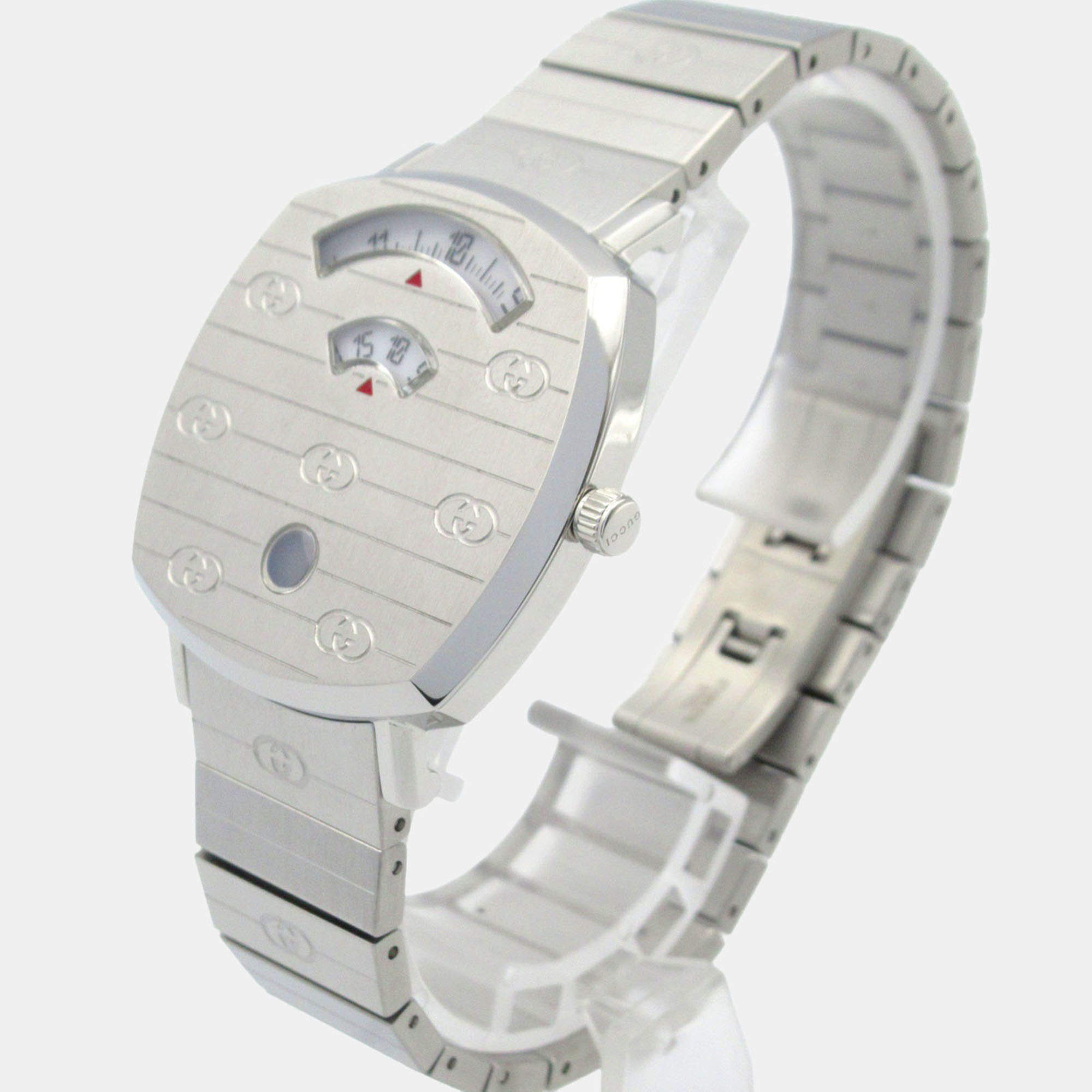シーまま Gucci G-Timeless Mother of Pearl Diamond Dial Stainless