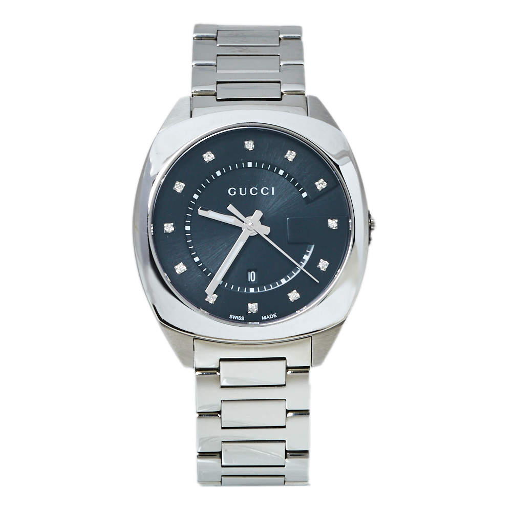 Gucci Black Stainless Steel GG2570 YA142404 Women's Wristwatch 36 MM